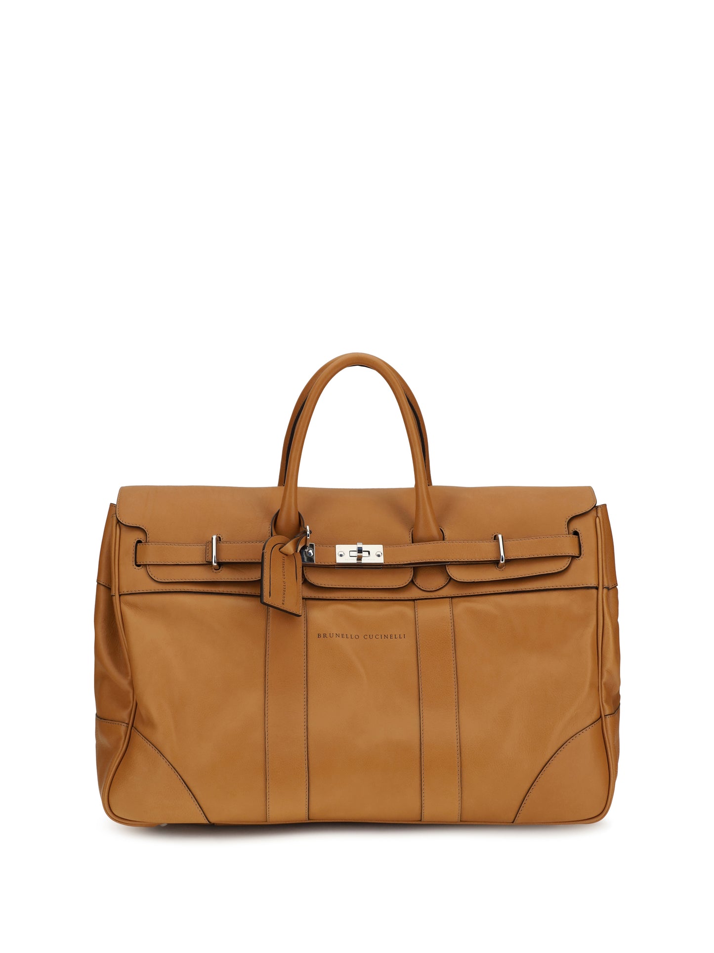 Brunello Cucinelli Men Leather Travel Bag With Logo BRUNELLO CUCINELLI