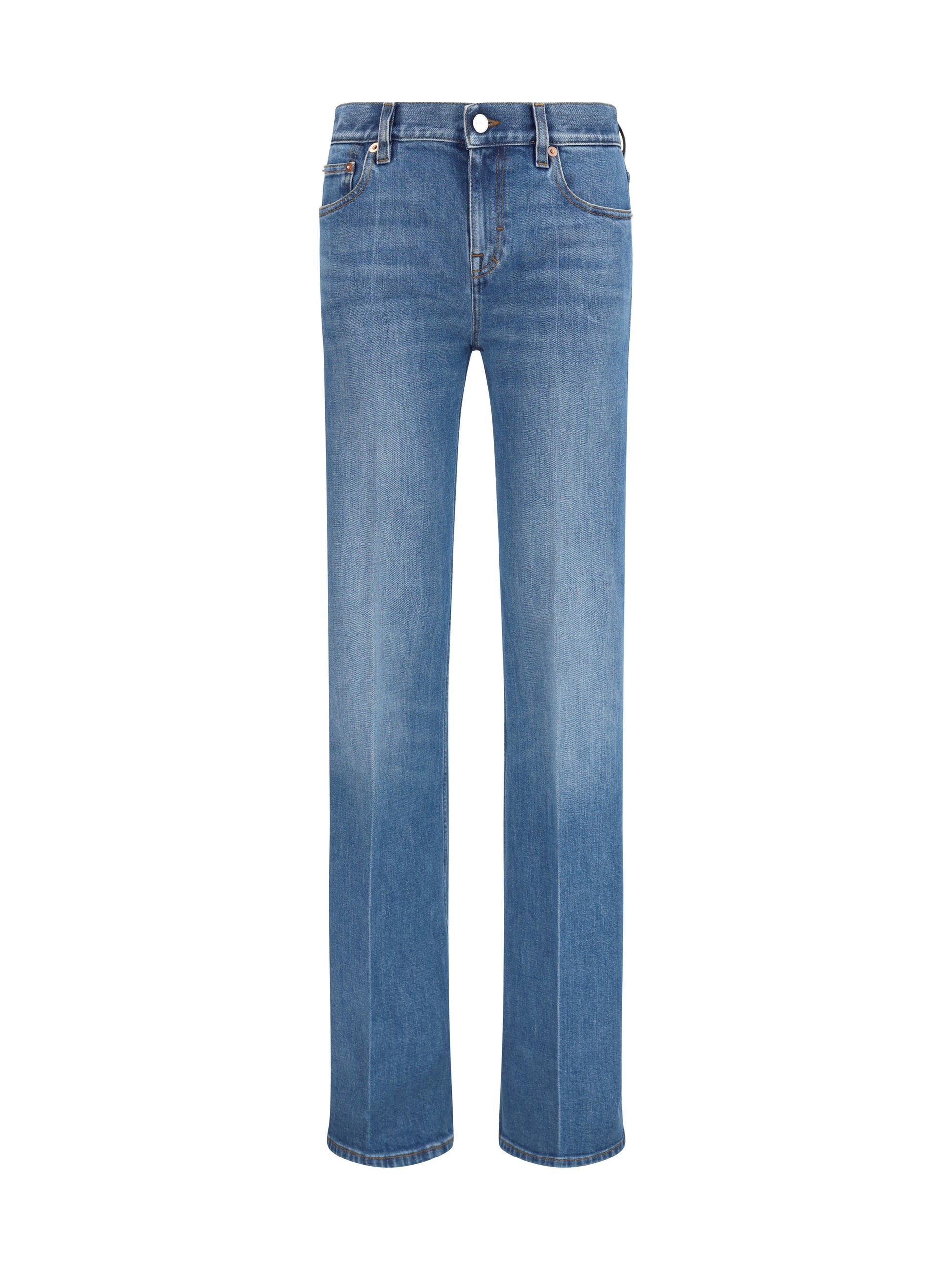 Gucci Women Flare Stretch Cotton Jeans GUCCI
