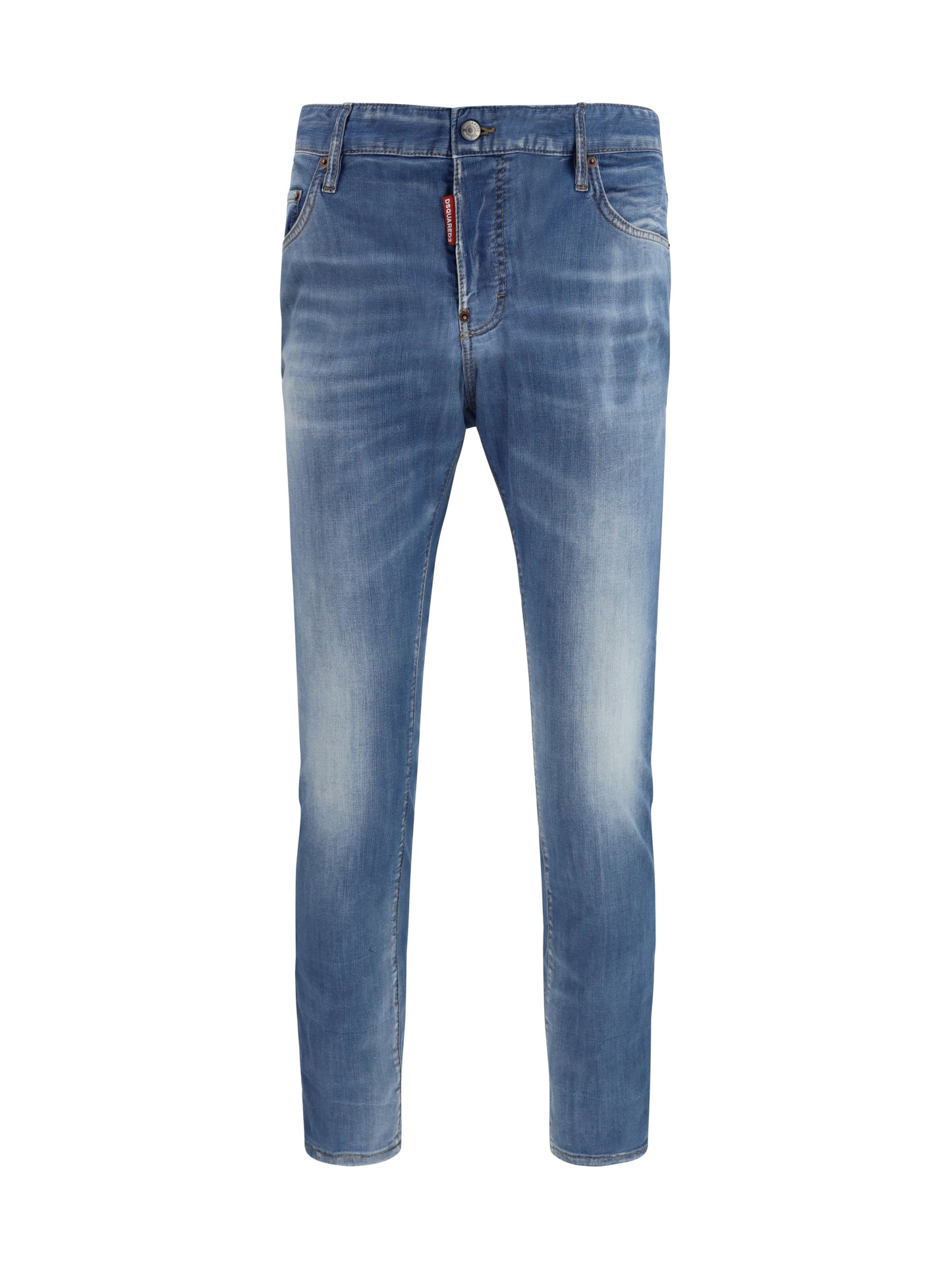 Dsquared2 Men Cotton Jeans With Logo Application DSQUARED2