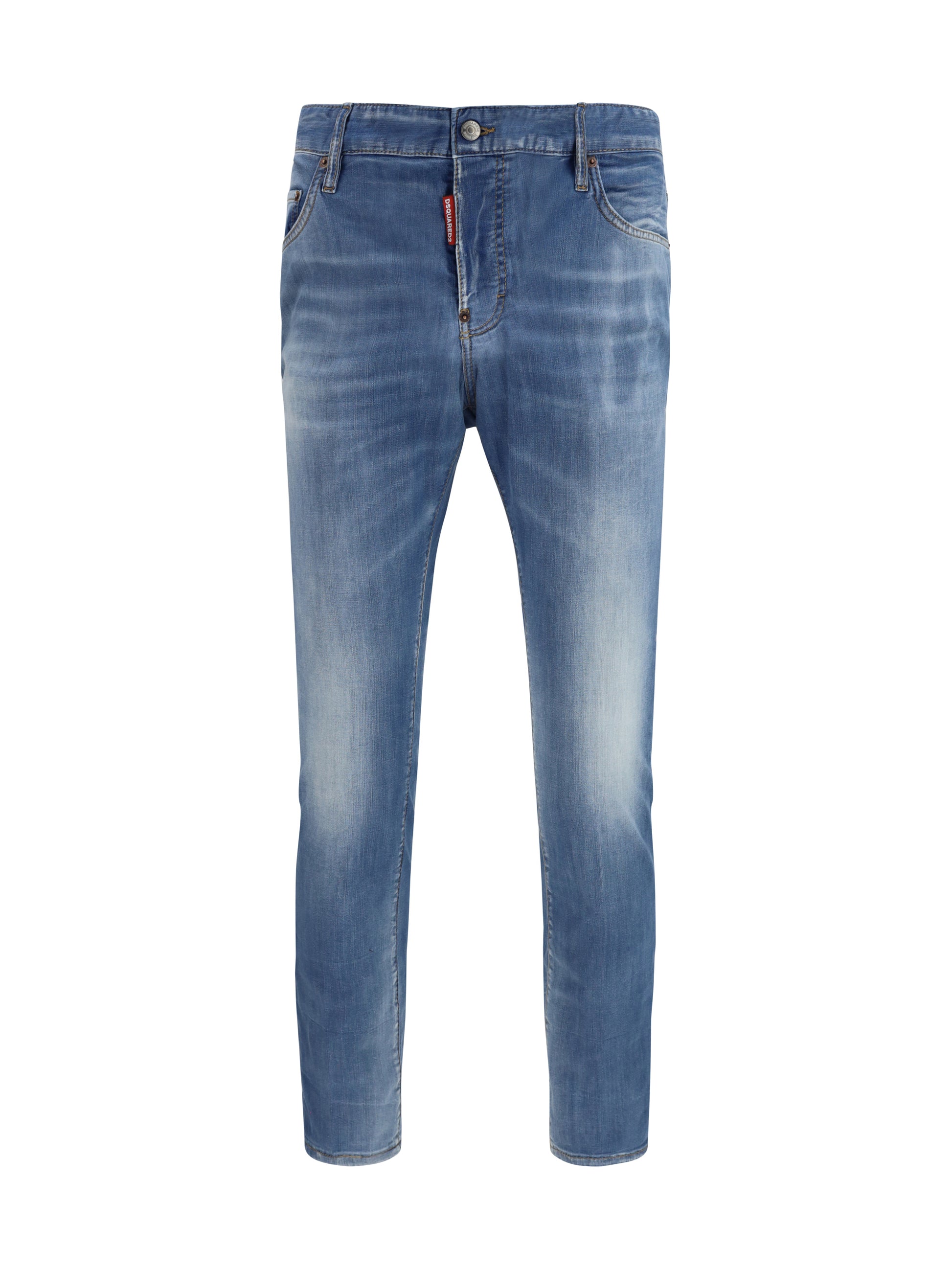 Dsquared2 Men Cotton Jeans With Logo Application DSQUARED2