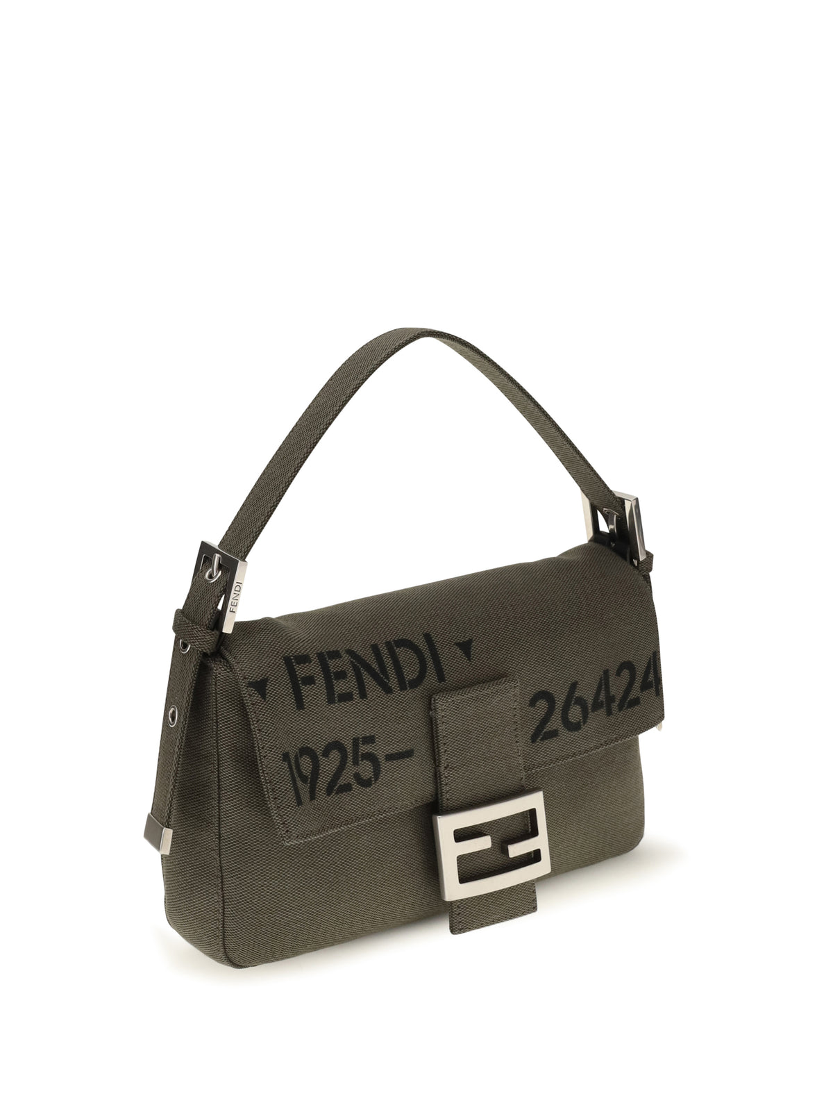 Fendi Women Baguette® 26424 Canvas Shoulder Bag FENDI