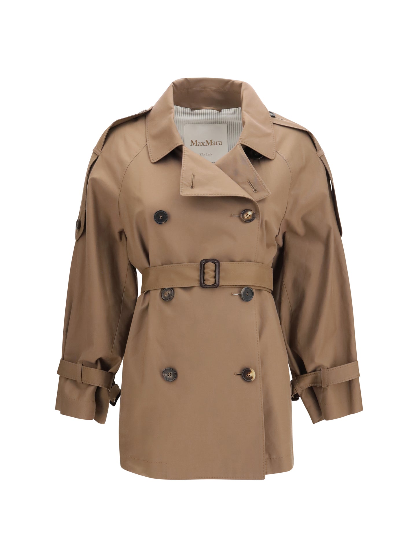 Max Mara The Cube Women Short Water Repellent Twill Trench Coat MAX MARA THE CUBE