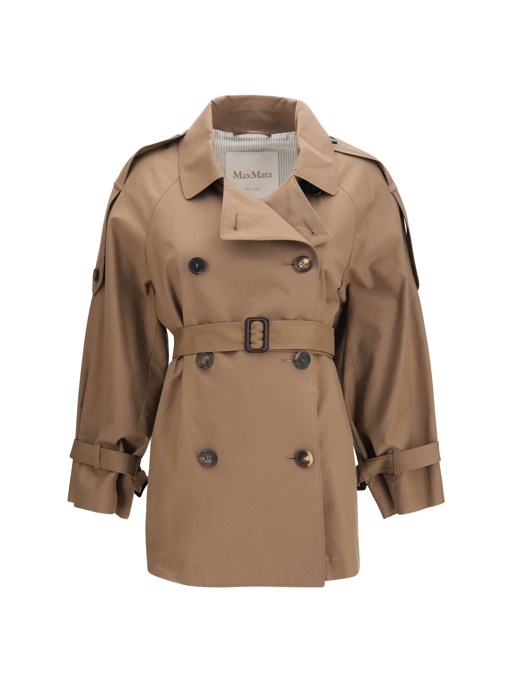 Max Mara The Cube Women Short Water Repellent Twill Trench Coat MAX MARA THE CUBE