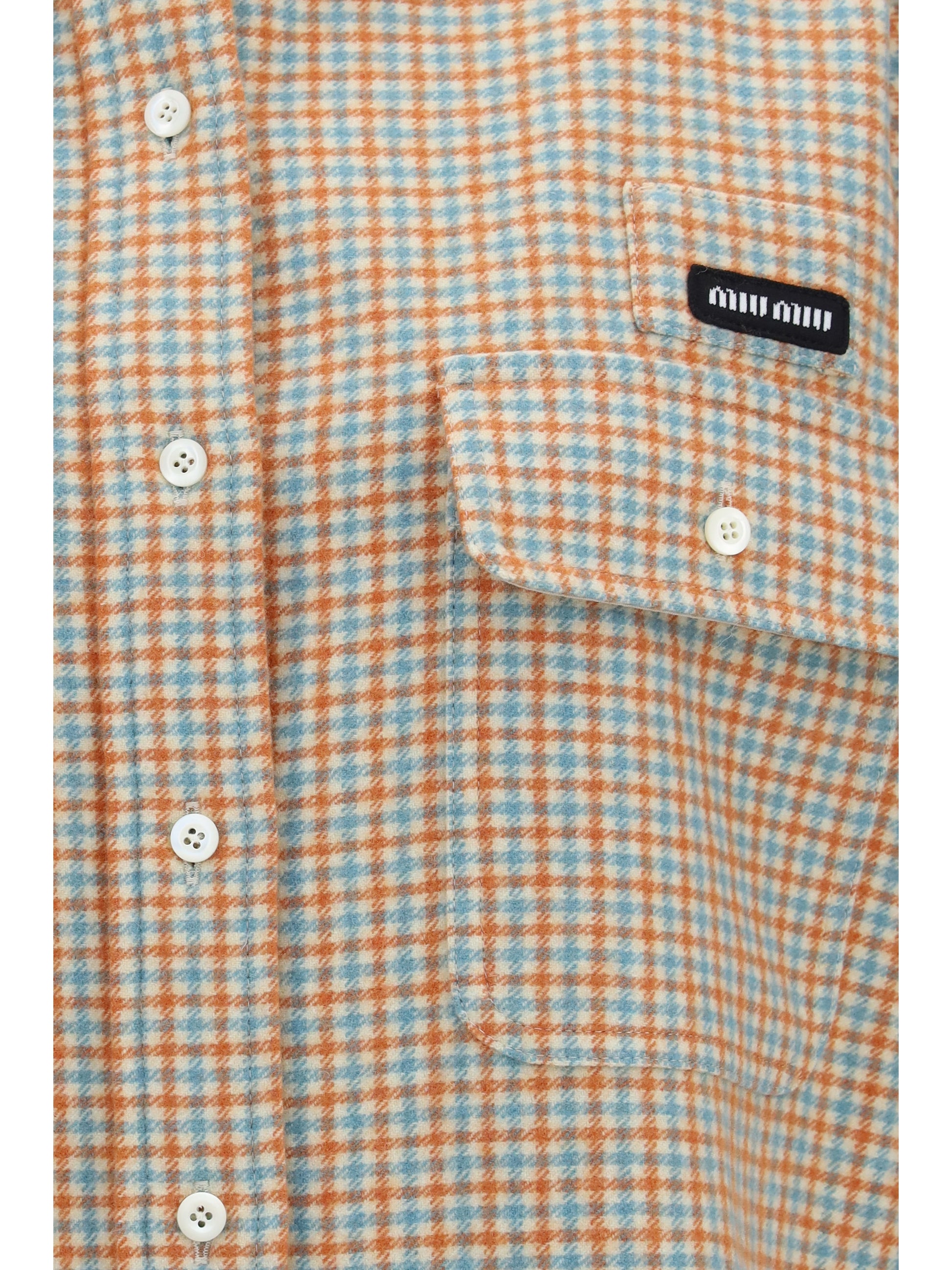 Miu Miu Women Virgin Wool-Blend Shirt MIU MIU