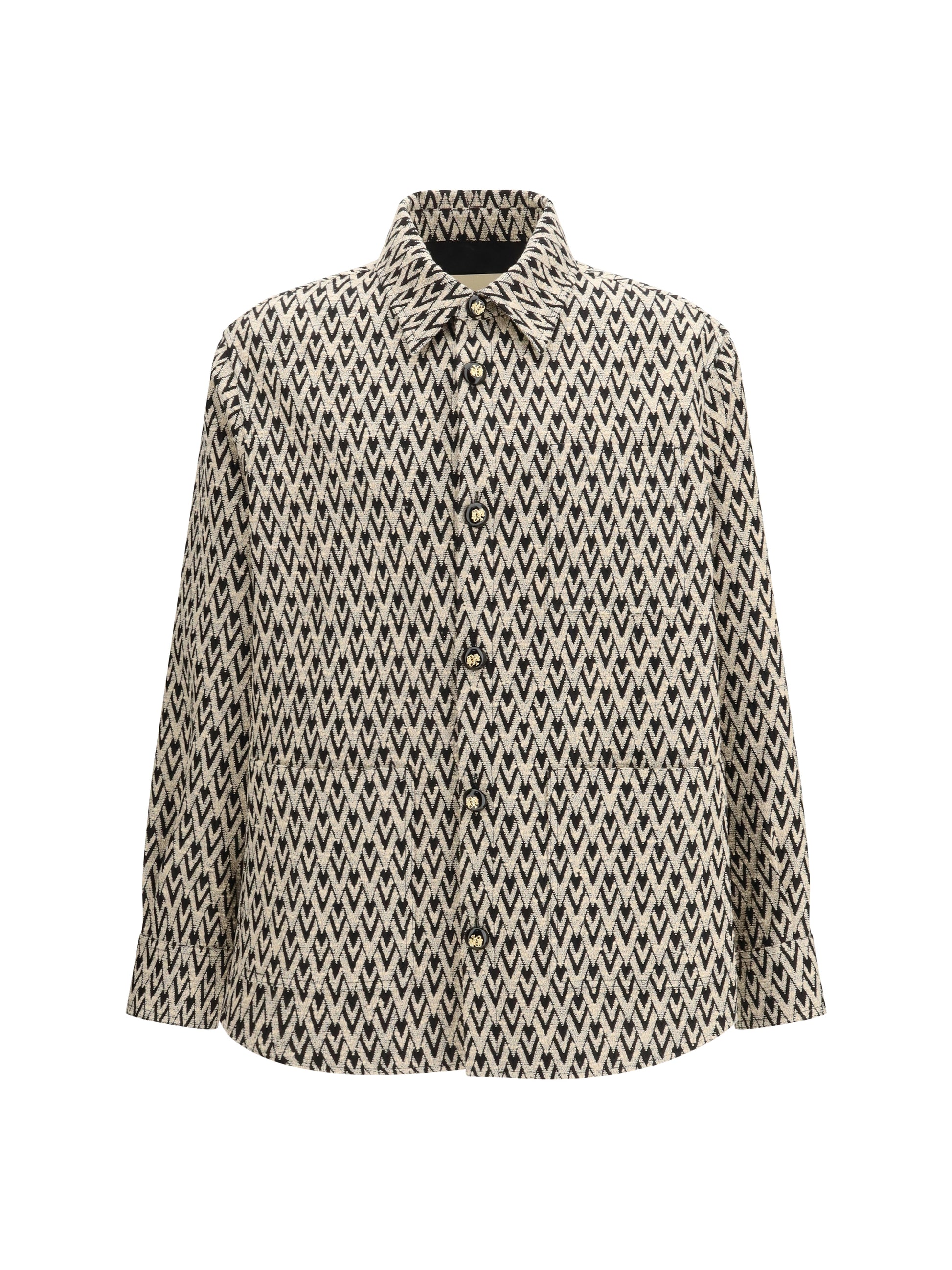 Valentino Men Mixed Cotton Jacquard Toute La V Jacket VALENTINO