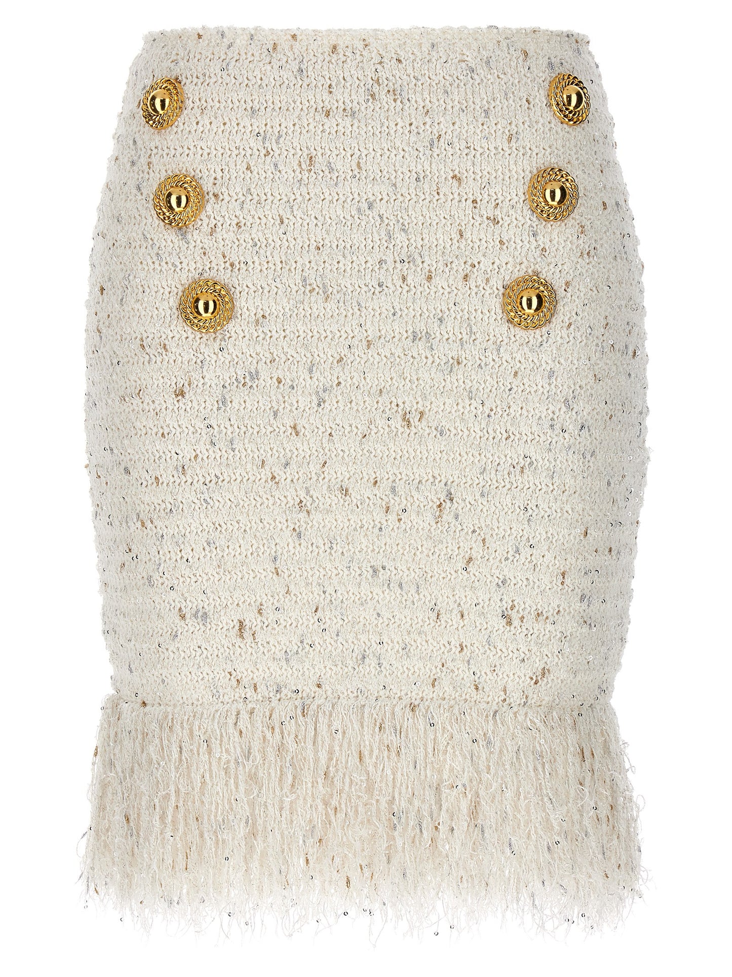 Balmain Women 'Fringed Tweed' Skirt BALMAIN