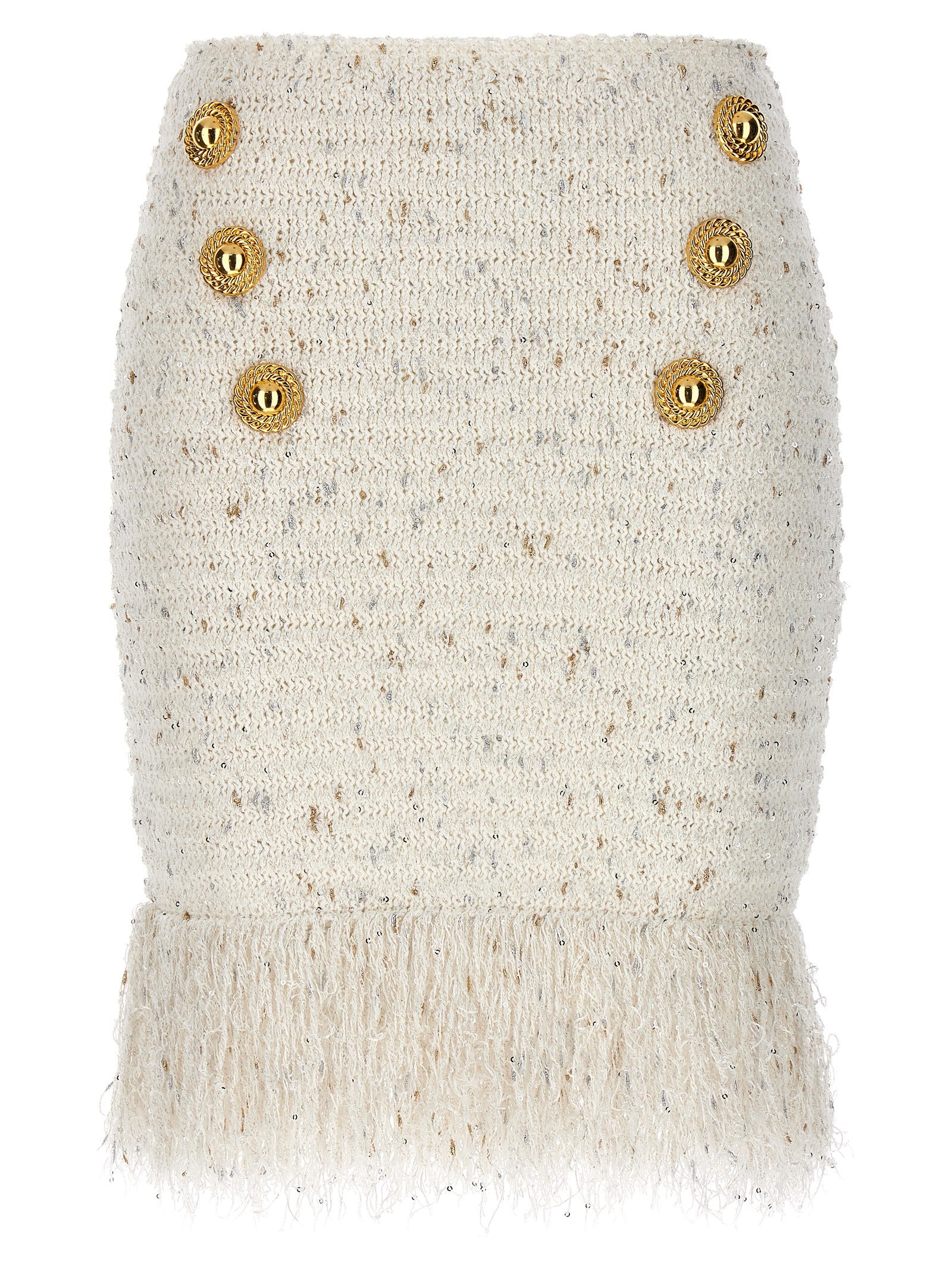 Balmain Women 'Fringed Tweed' Skirt BALMAIN
