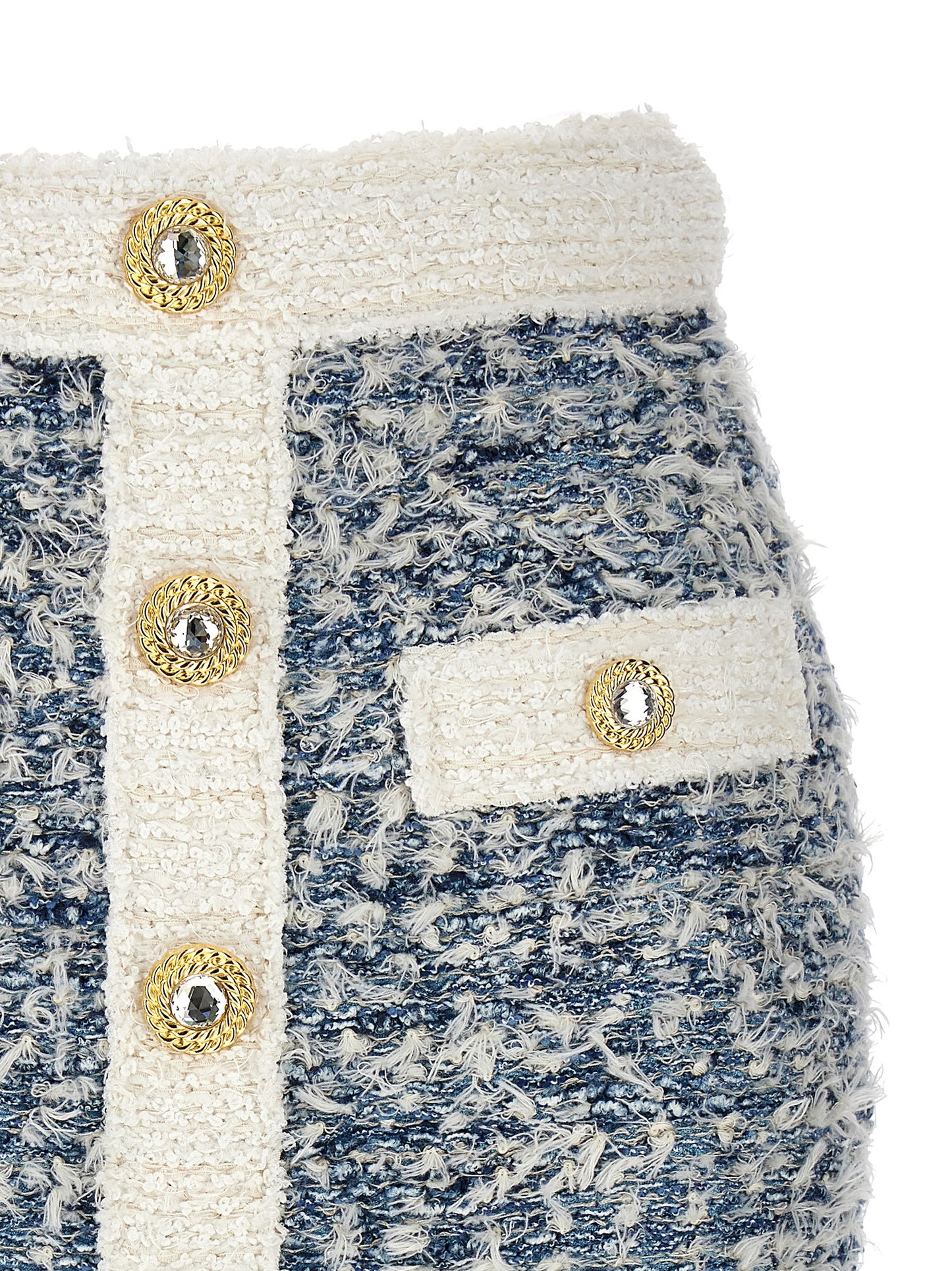 Balmain Women Fringed Tweed Skirt BALMAIN