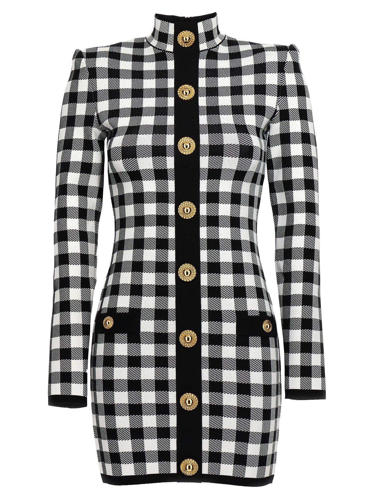 Balmain Women Vichy Knit Dress BALMAIN