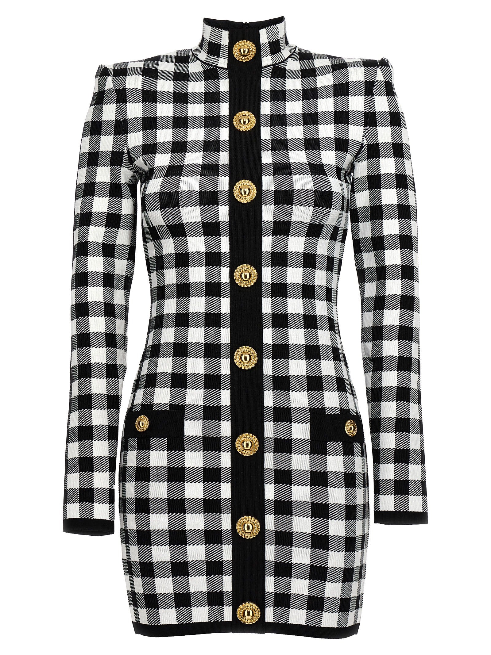 Balmain Women Vichy Knit Dress BALMAIN