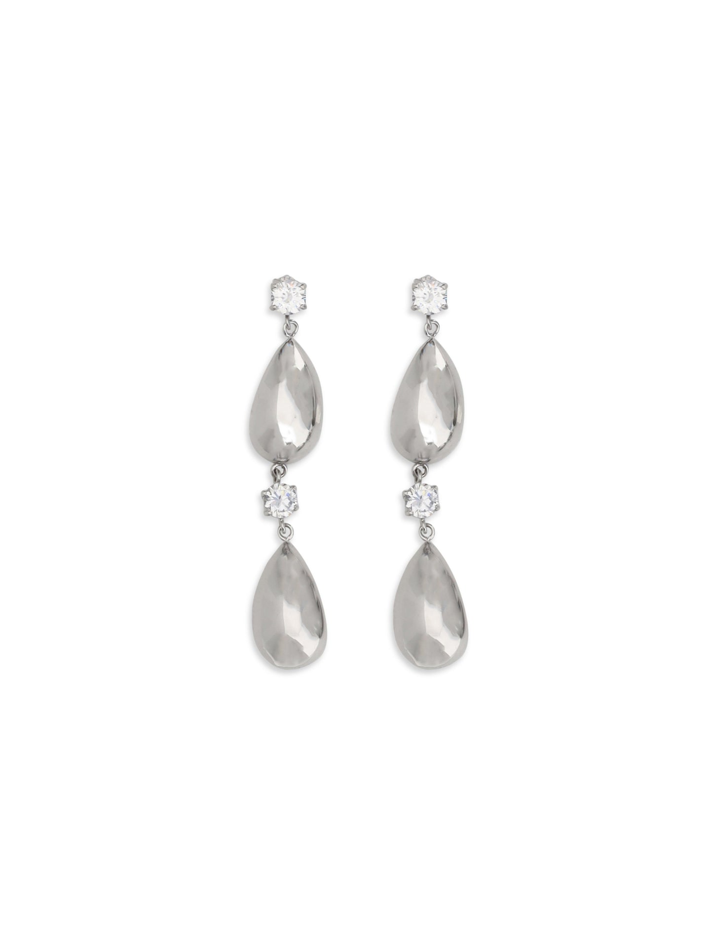 Magda Butrym Women Re26 Earrings 05 Rhodium MAGDA BUTRYM
