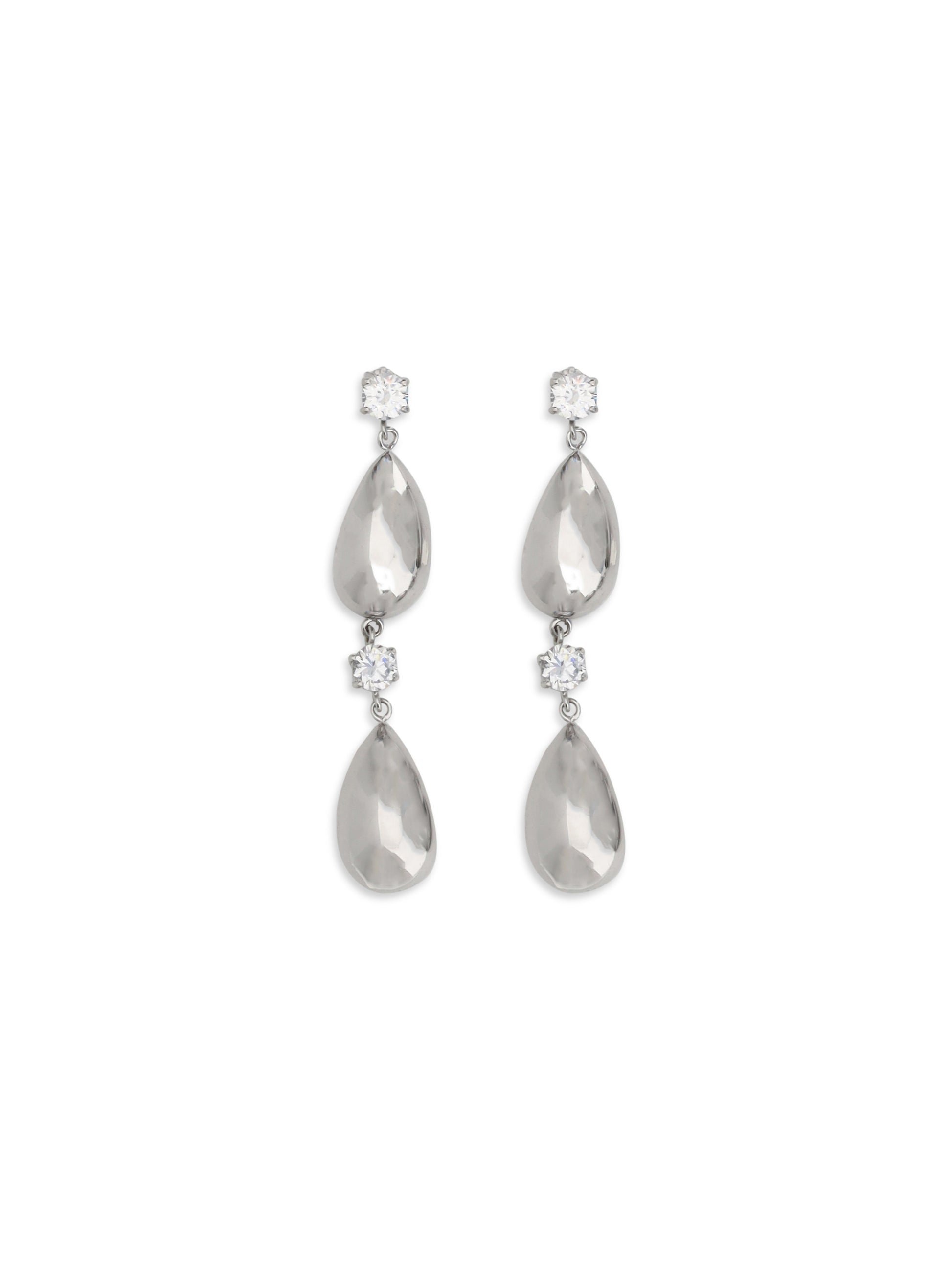Magda Butrym Women Re26 Earrings 05 Rhodium MAGDA BUTRYM