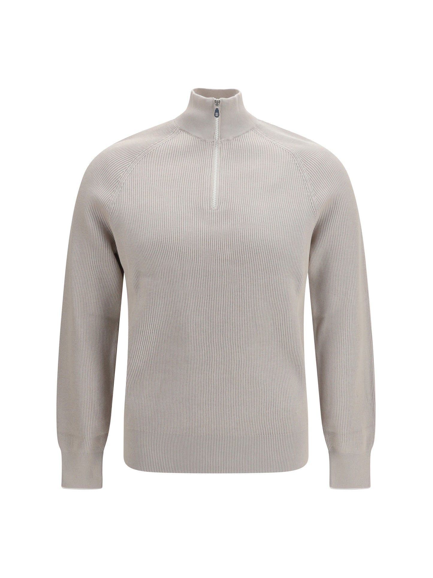 Brunello Cucinelli Men Cotton Sweater With A High Neckline BRUNELLO CUCINELLI