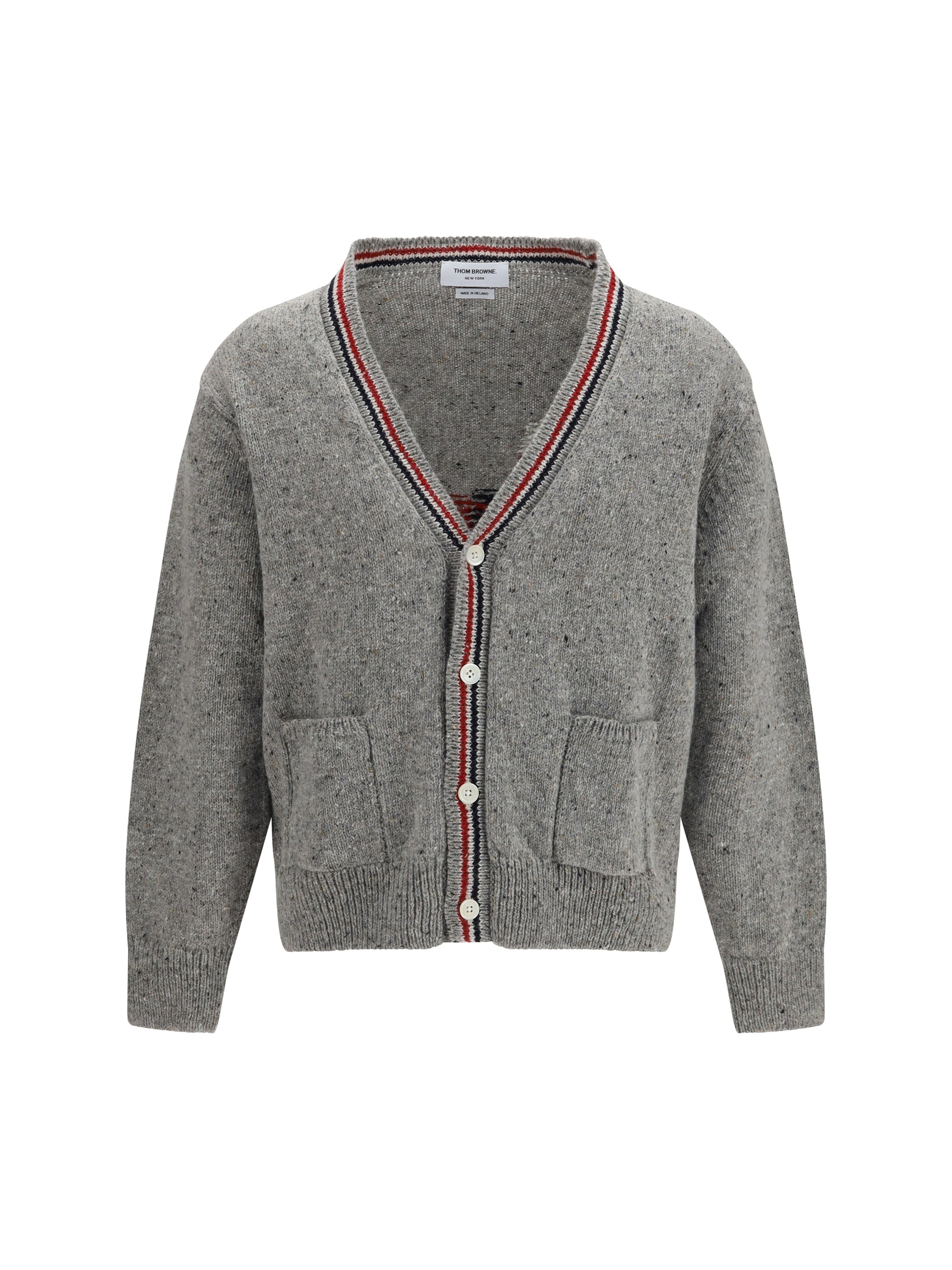 Thom Browne Men Hector Donegal Yarn Cardigan THOM BROWNE
