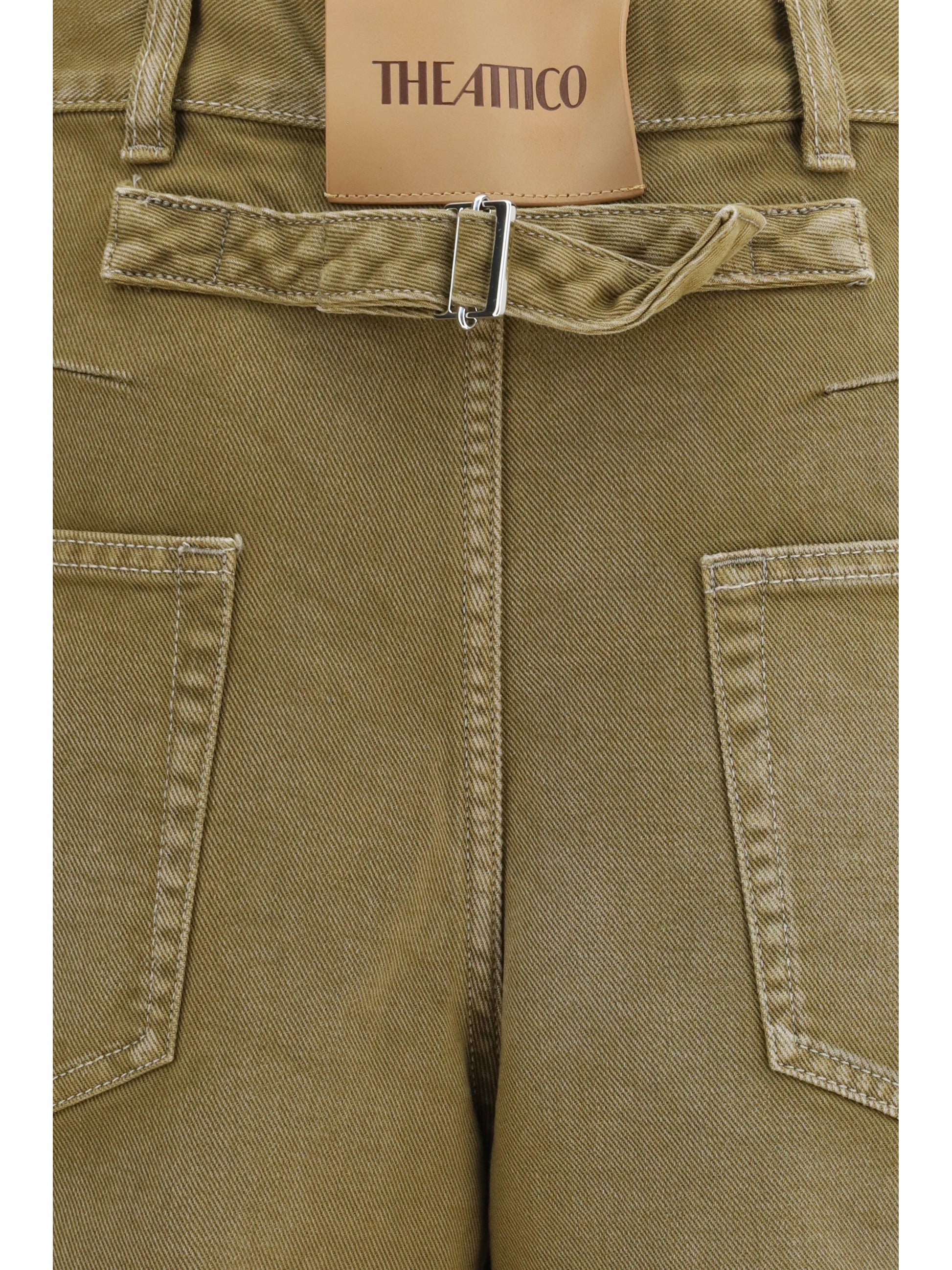 The Attico Women Wide-Leg Jeans With Back Belt THE ATTICO