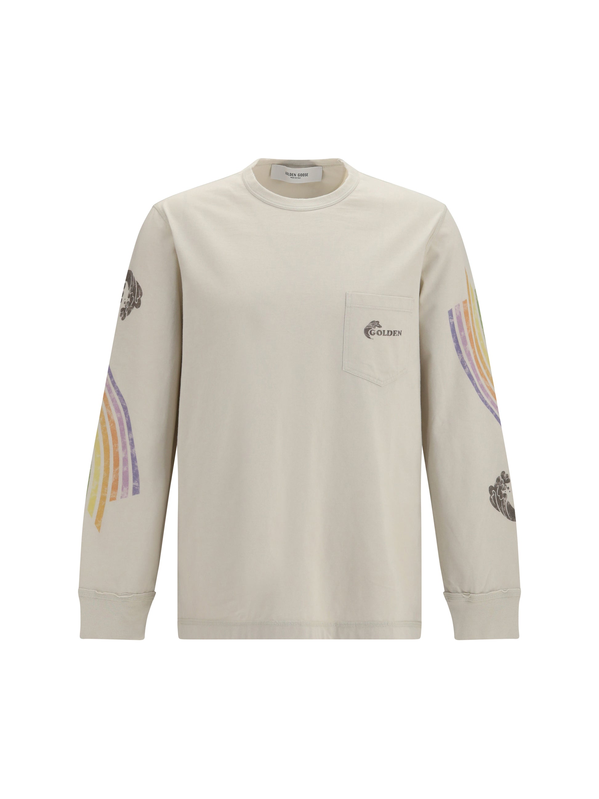 Golden Goose Men Asymmetric Print Sweatshirt GOLDEN GOOSE