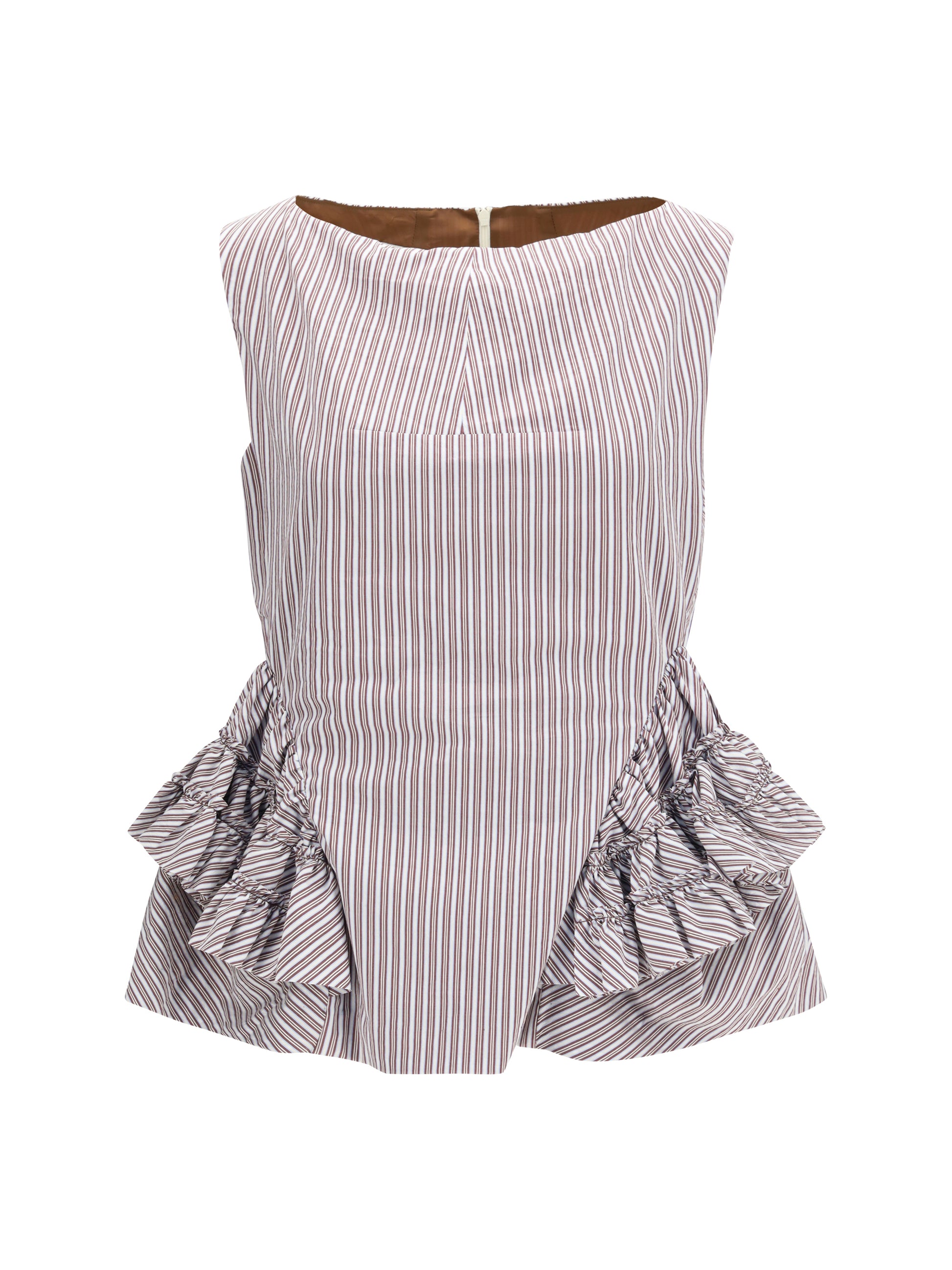 Dries Van Noten Women Striped Ruffled Peplum Top DRIES VAN NOTEN