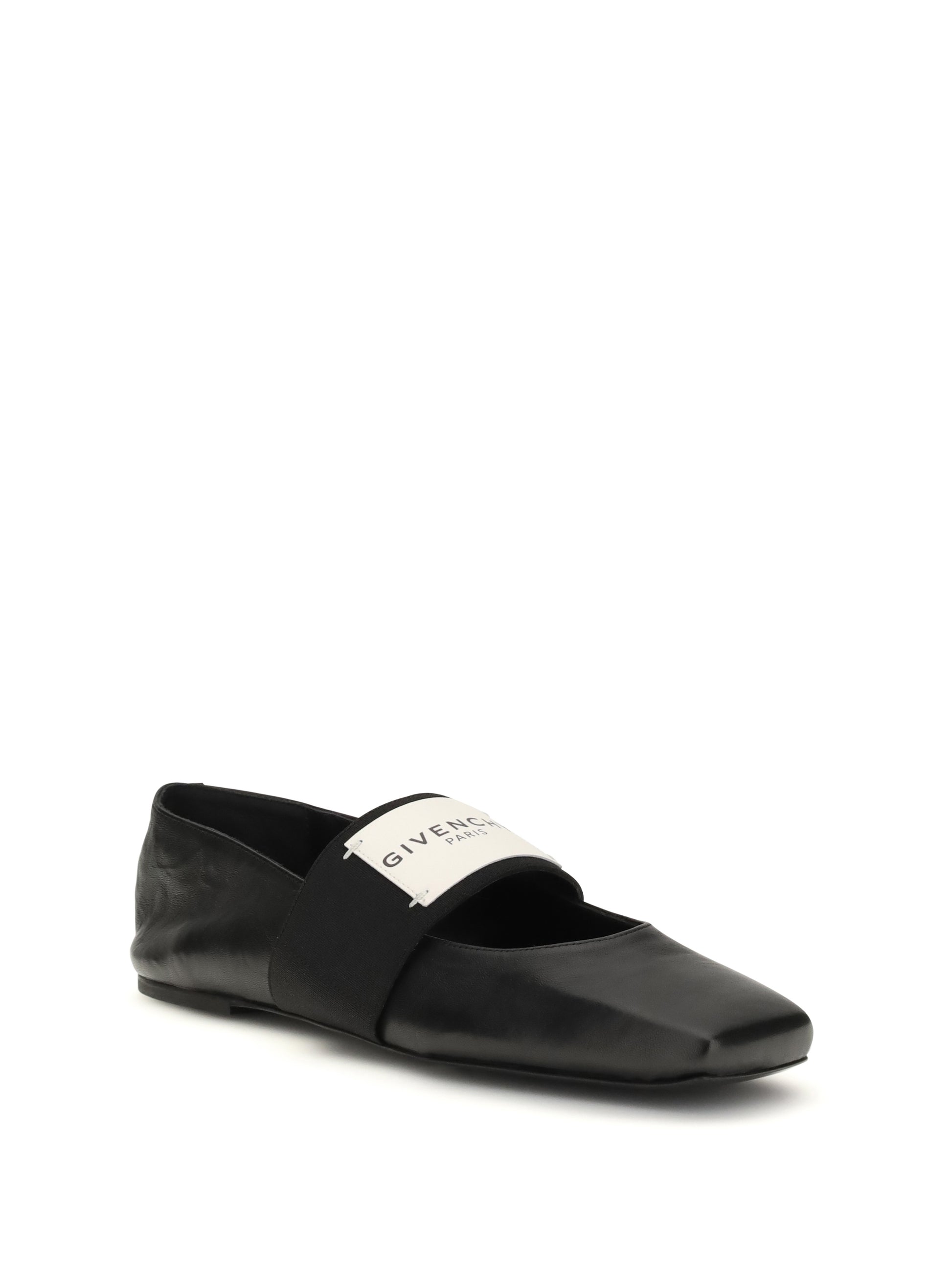 Givenchy Women Leather Sliced Square Ballerinas GIVENCHY