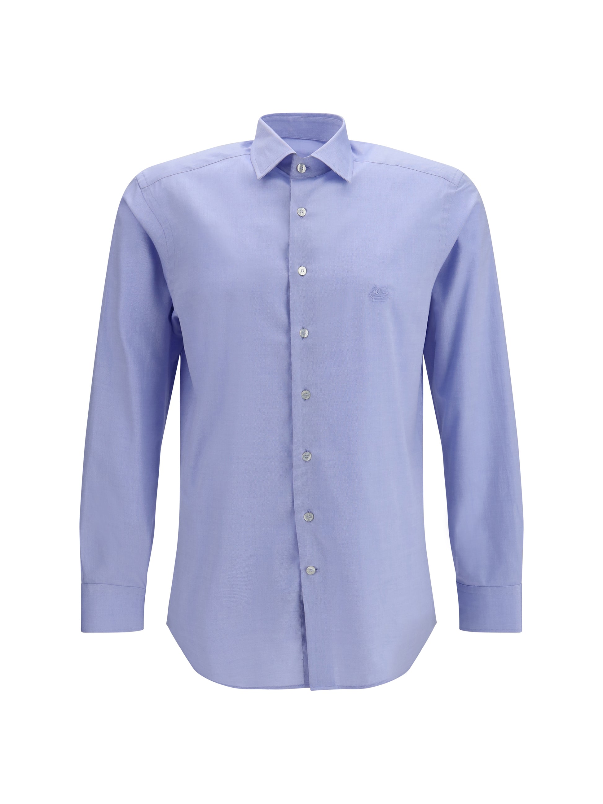Etro Men Roma Cotton Shirt With Pegaso Logo ETRO