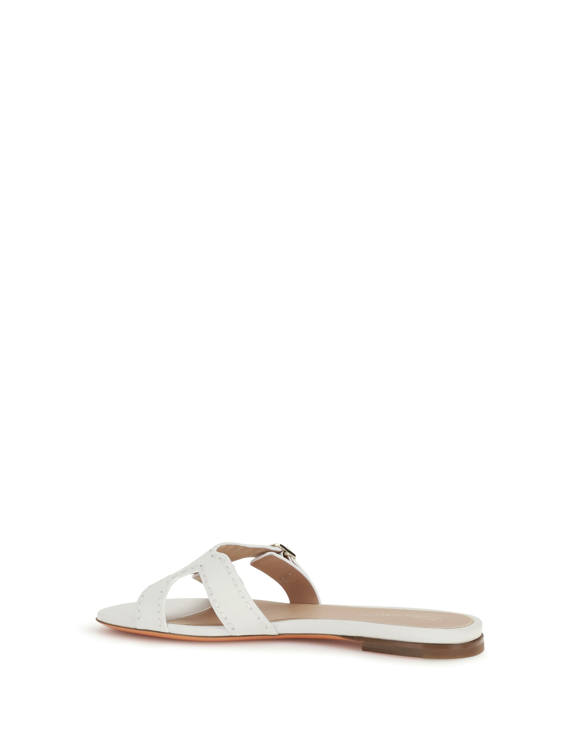 Santoni Women Low Leather Sandals SANTONI