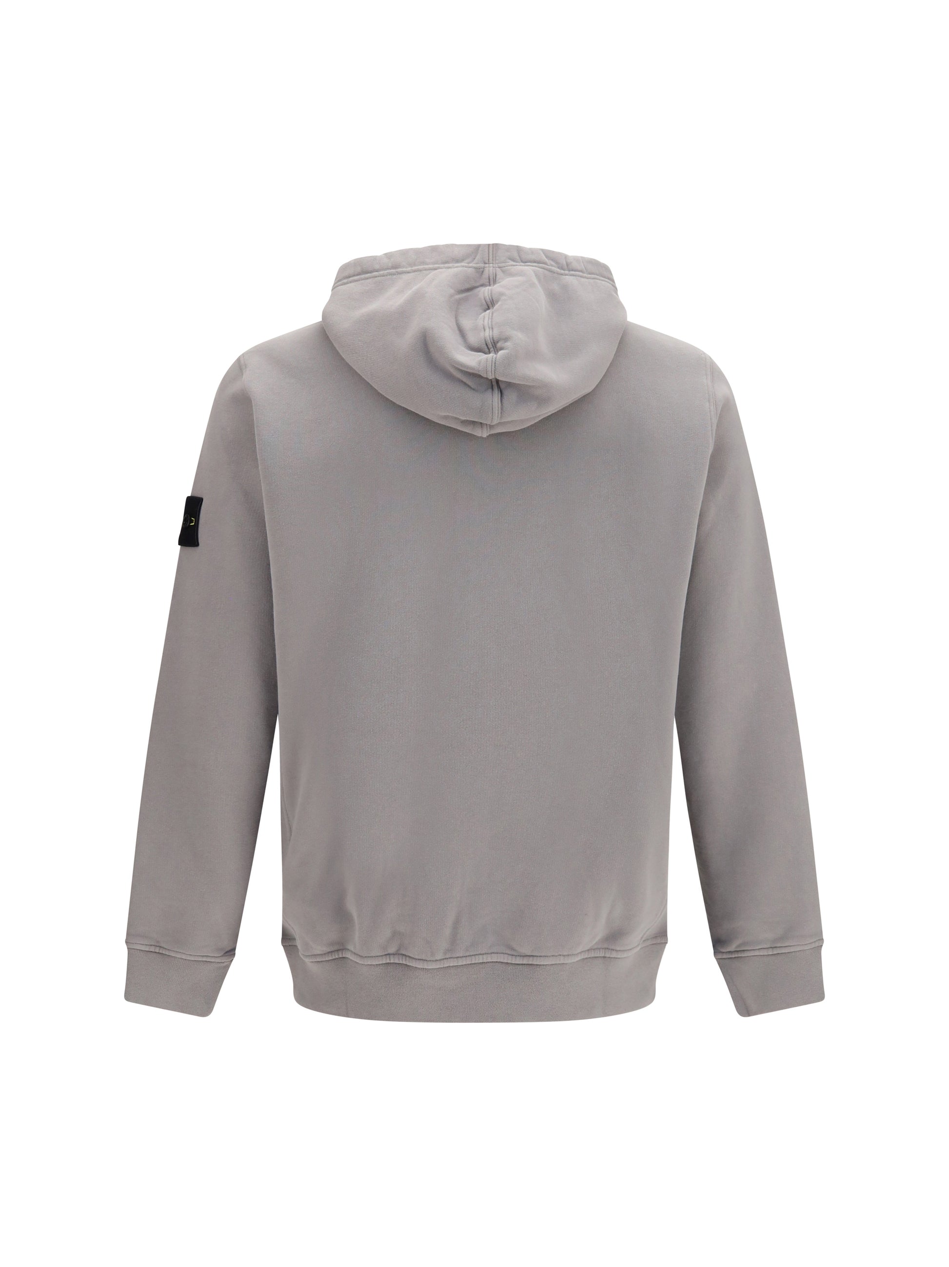 Stone Island Men Cotton Hoodie With Zip And Compass Logo STONE ISLAND