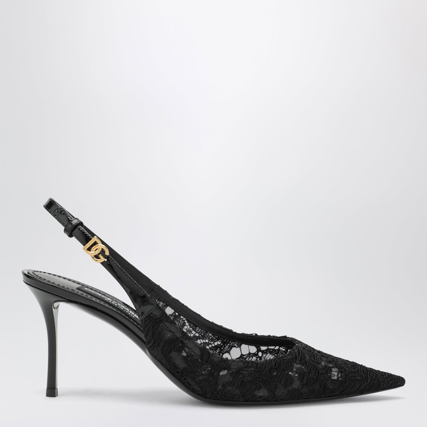 Dolce&Gabbana Cardinal Red Lace And Patent Slingback Shoes Women DOLCE & GABBANA