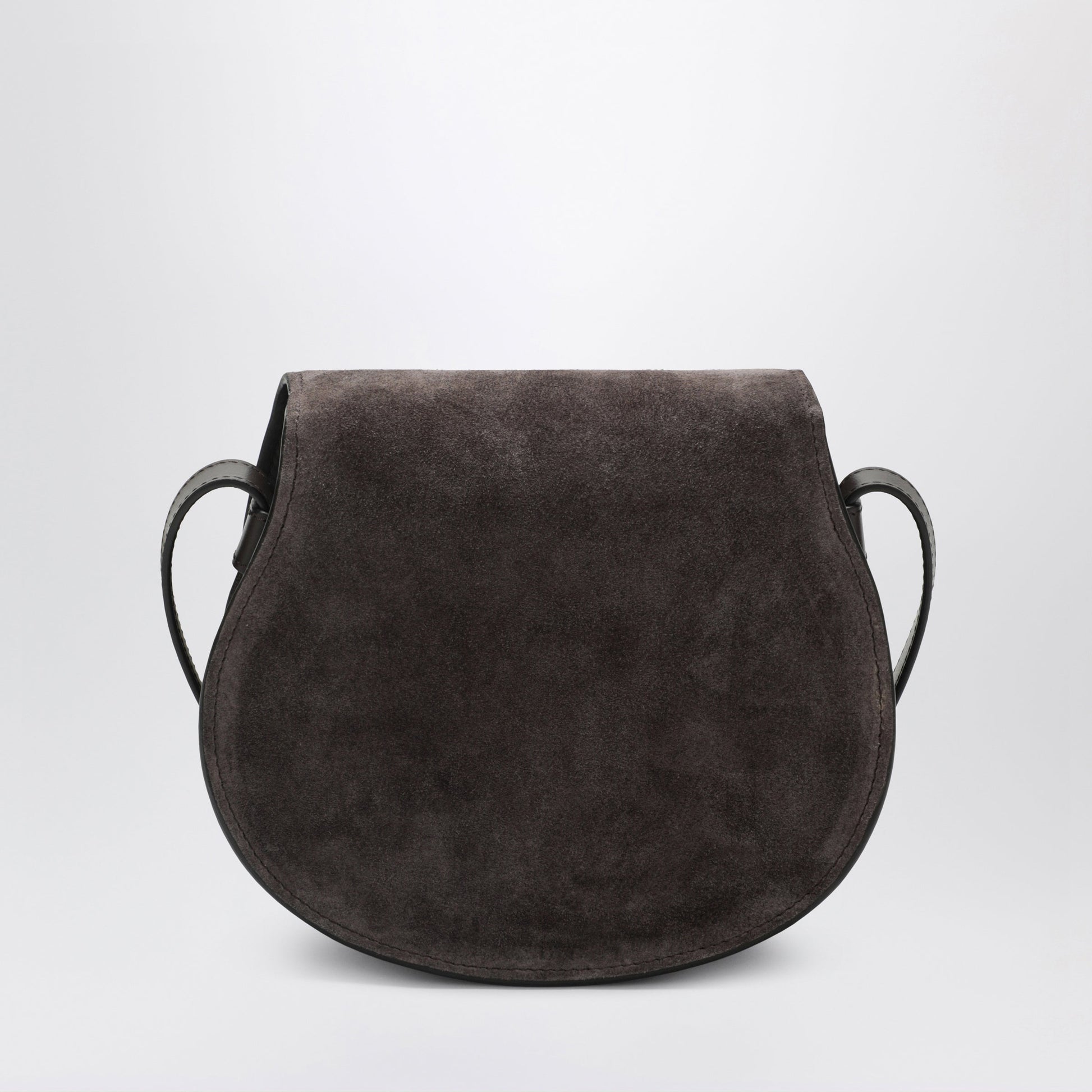 Chloe Saddle Marcie Bag In Kohl Brown Suede Women CHLOE