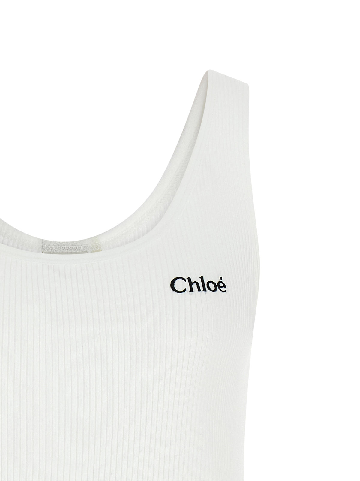 Chloé Women Logo Embroidery Top CHLOE