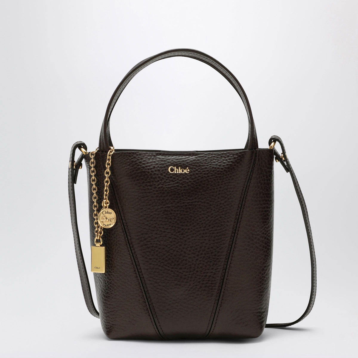 Chloe Small Dark Brown Chloe Spin Tote Bag Women CHLOE