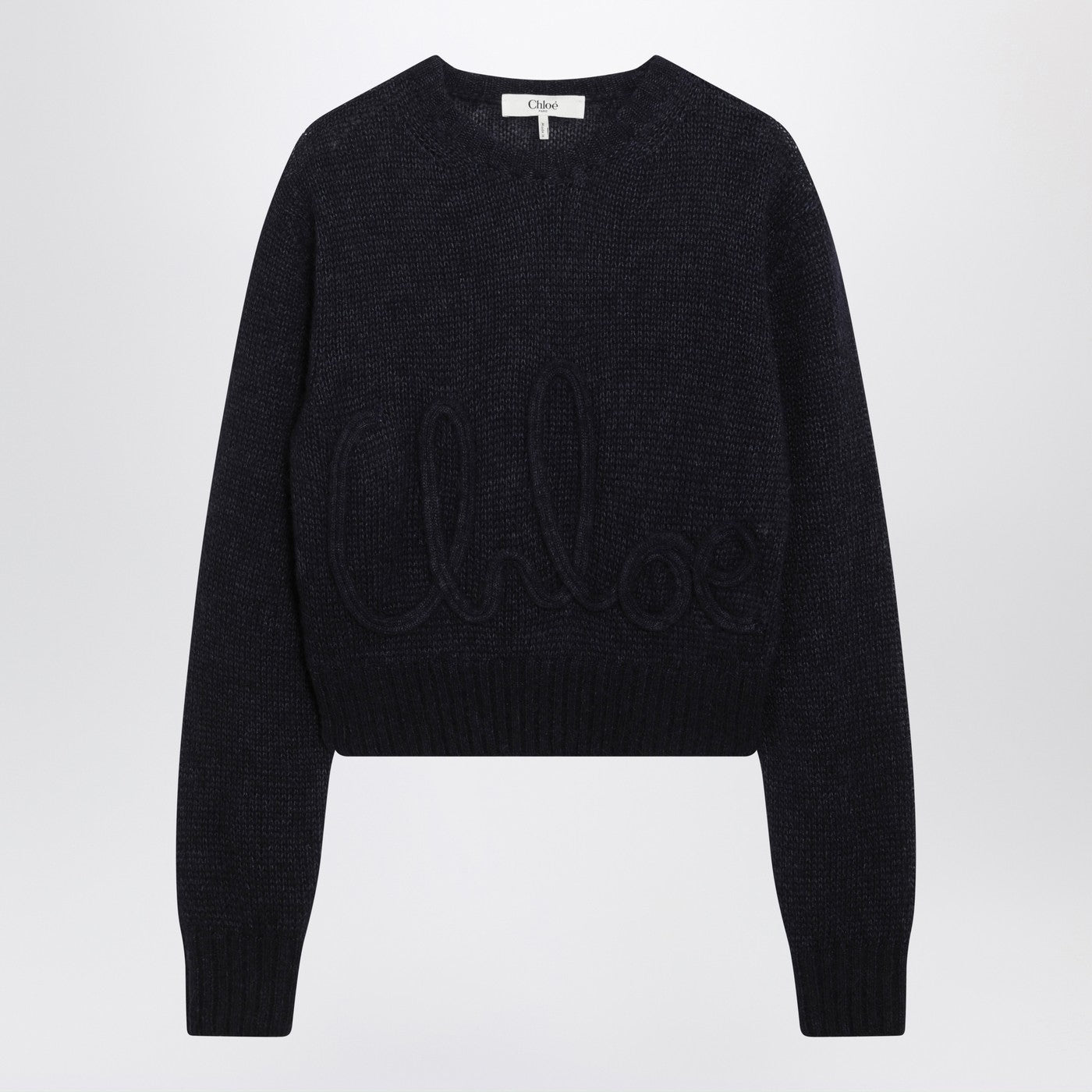 Chloe Navy Blue Alpaca-Blend Sweater Women CHLOE