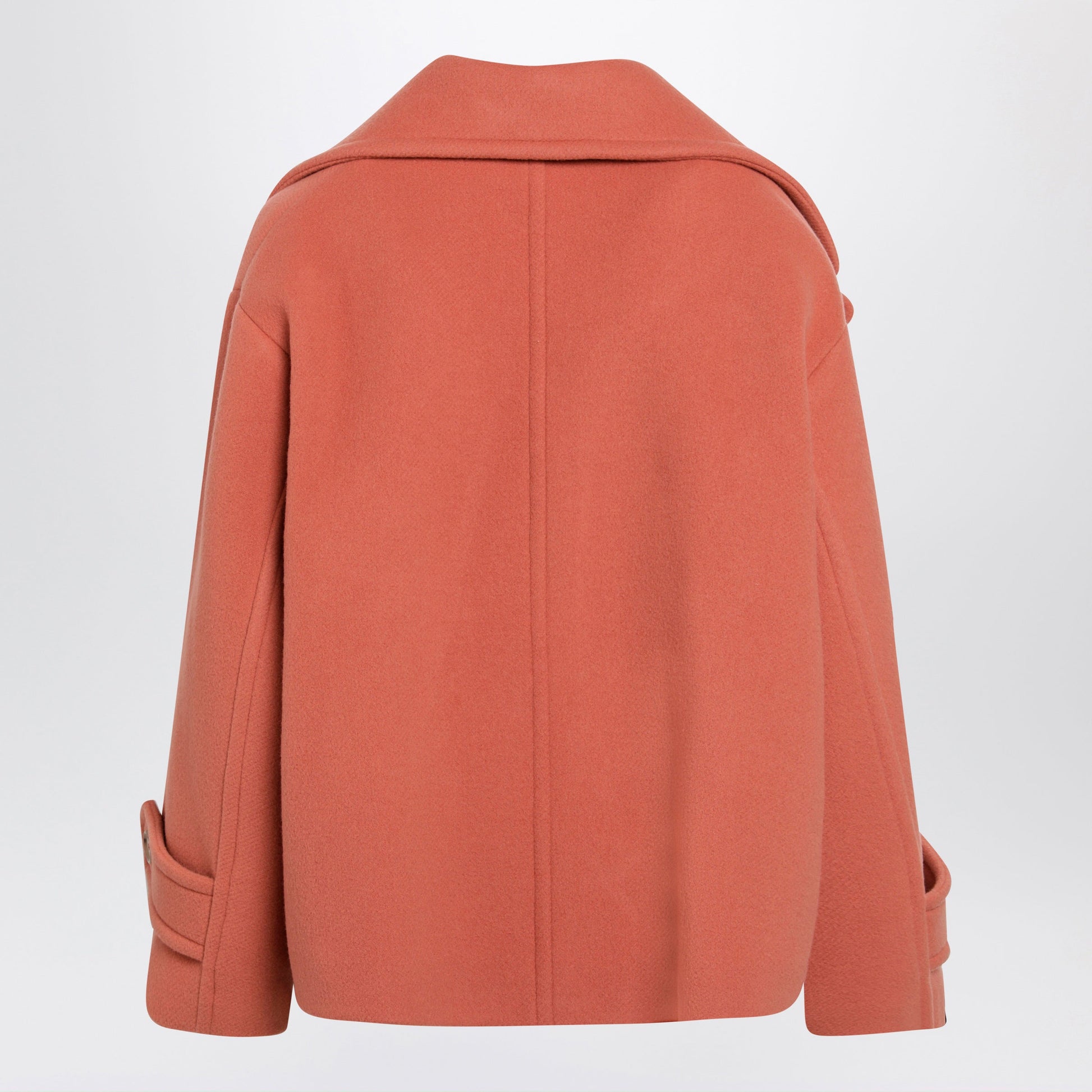Chloe Cedar Pink Double-Breasted Short Wool Coat Women CHLOE