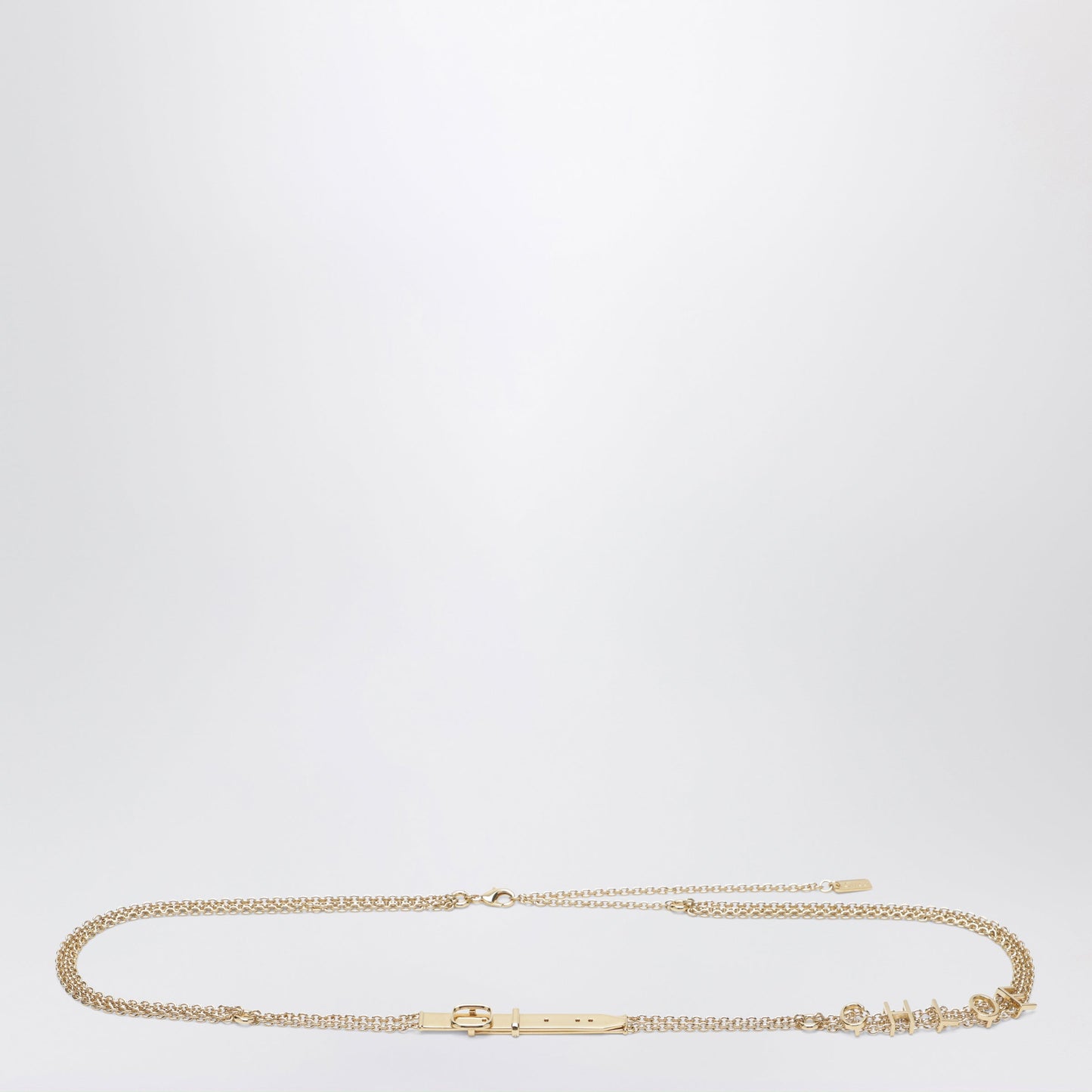 Chloe Gold-Tone Belt With Logo Lettering Women CHLOE