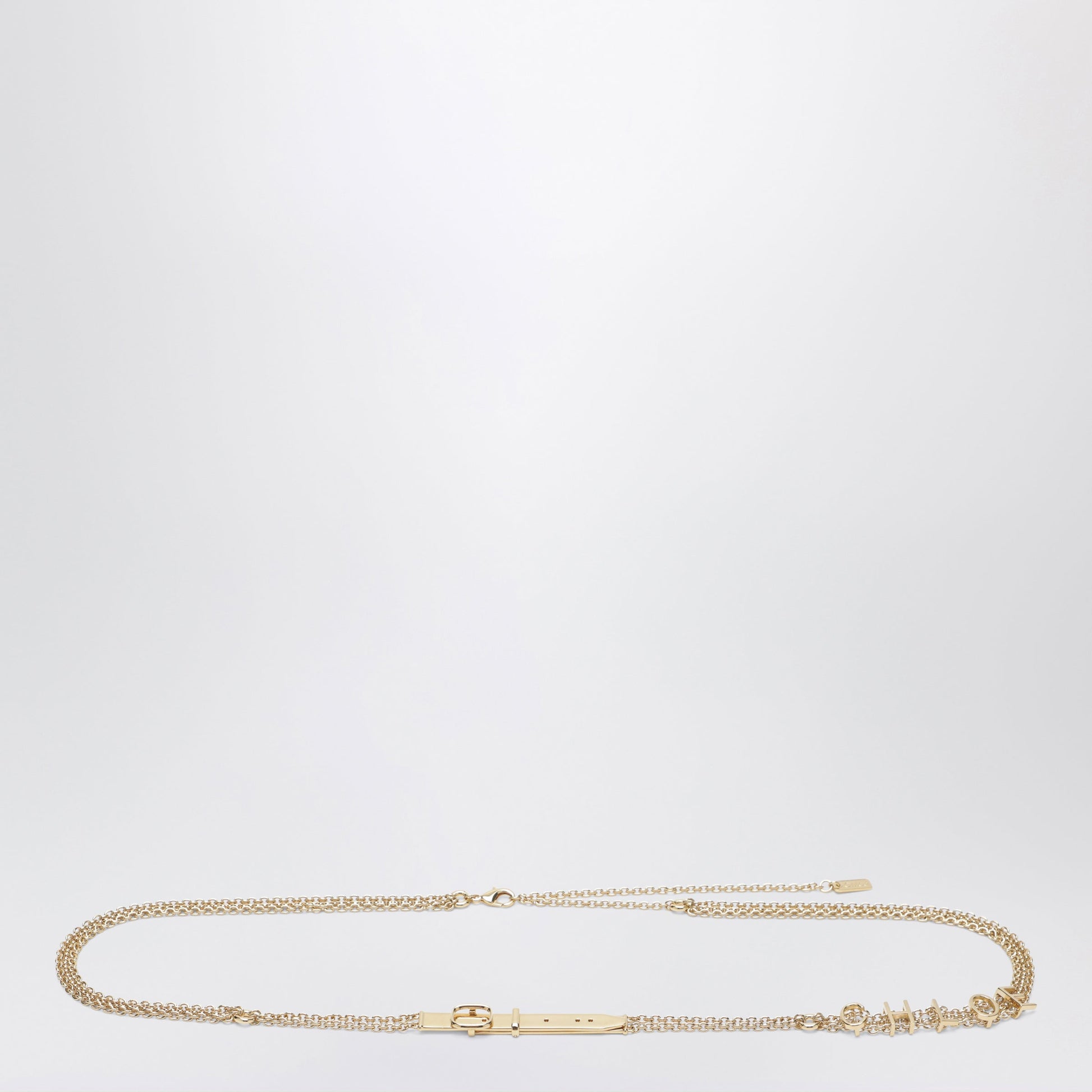 Chloe Gold-Tone Belt With Logo Lettering Women CHLOE