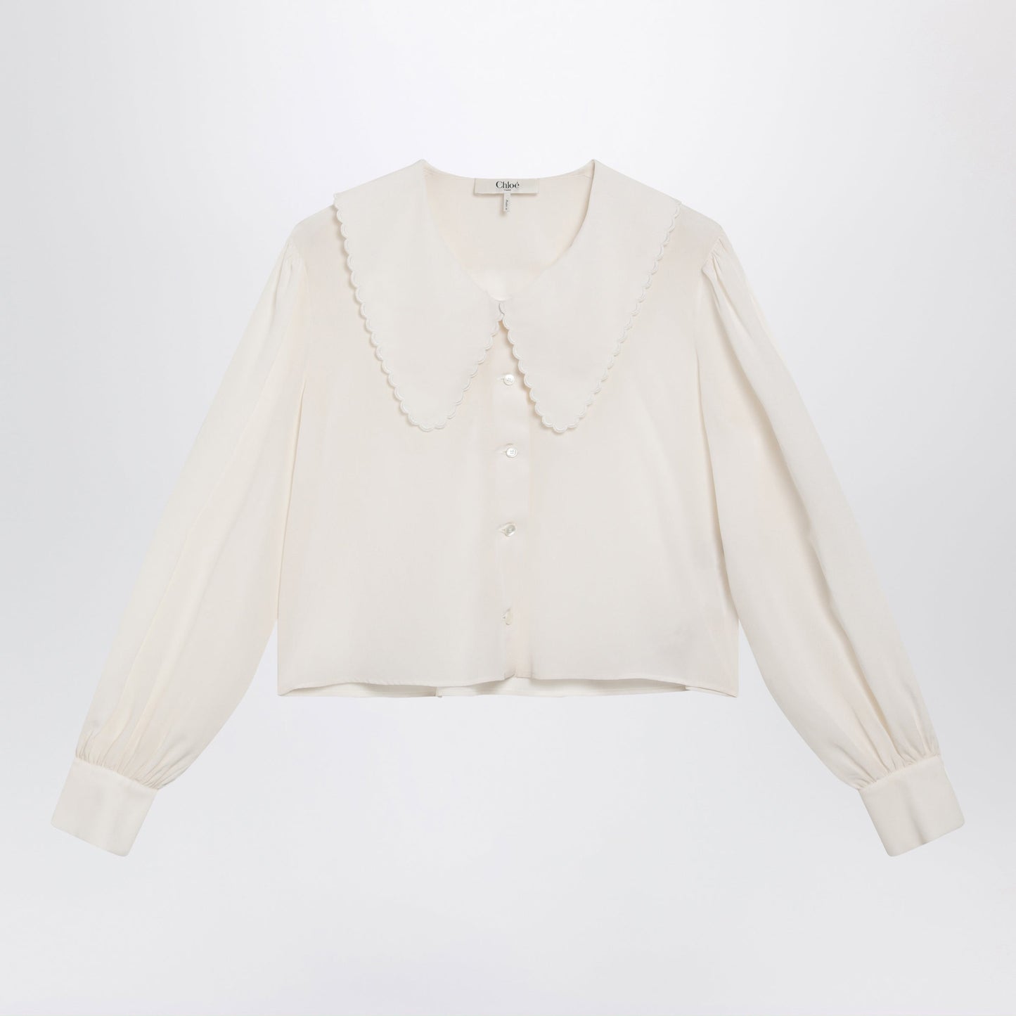 Chloe Milk White Silk Blouse Women CHLOE