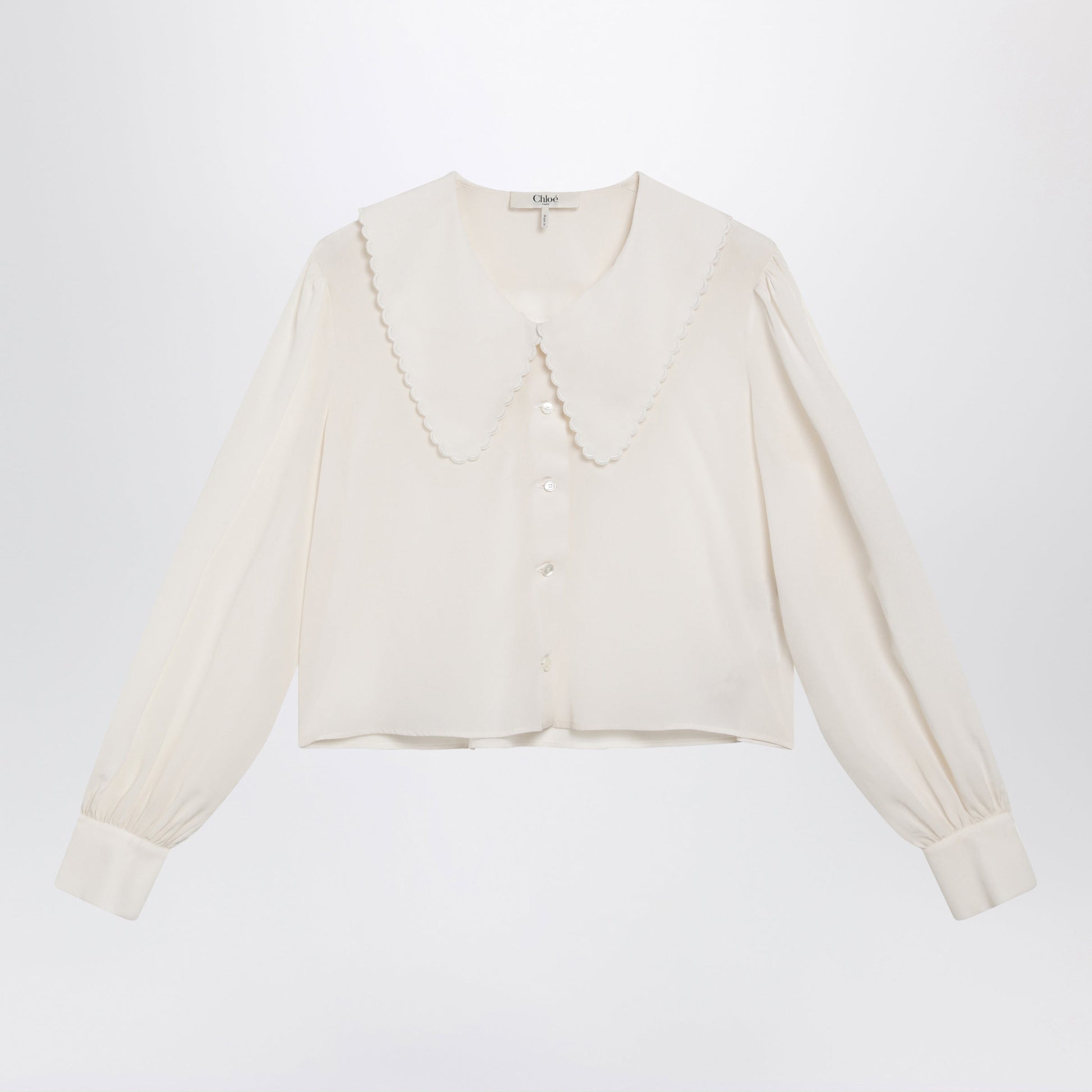 Chloe Milk White Silk Blouse Women CHLOE