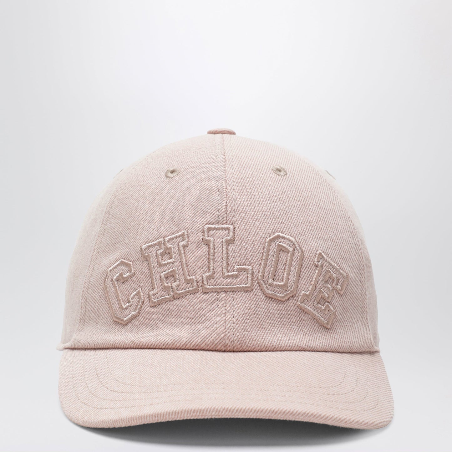 Chloe Pink Cotton Denim Baseball Cap Women CHLOE