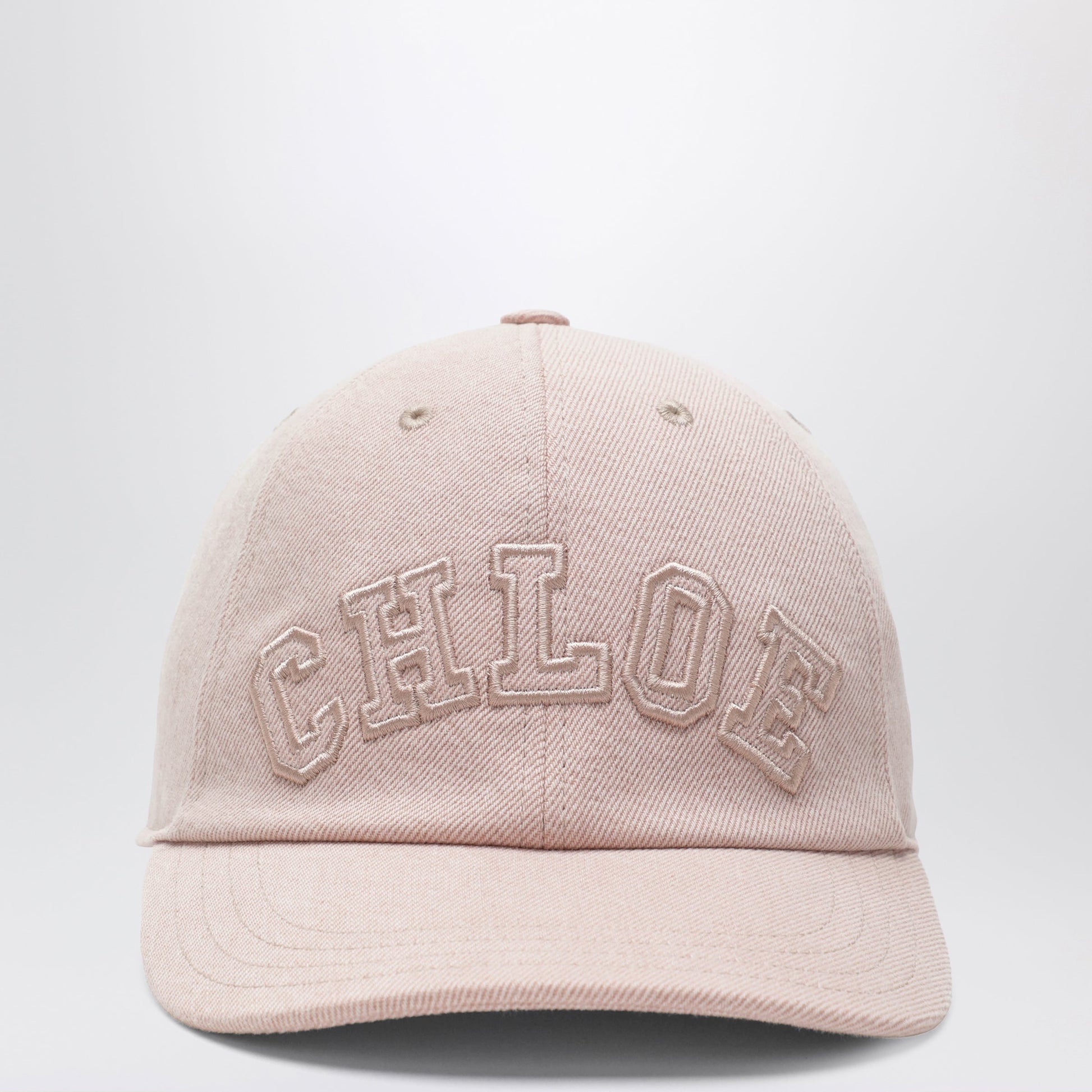 Chloe Pink Cotton Denim Baseball Cap Women CHLOE