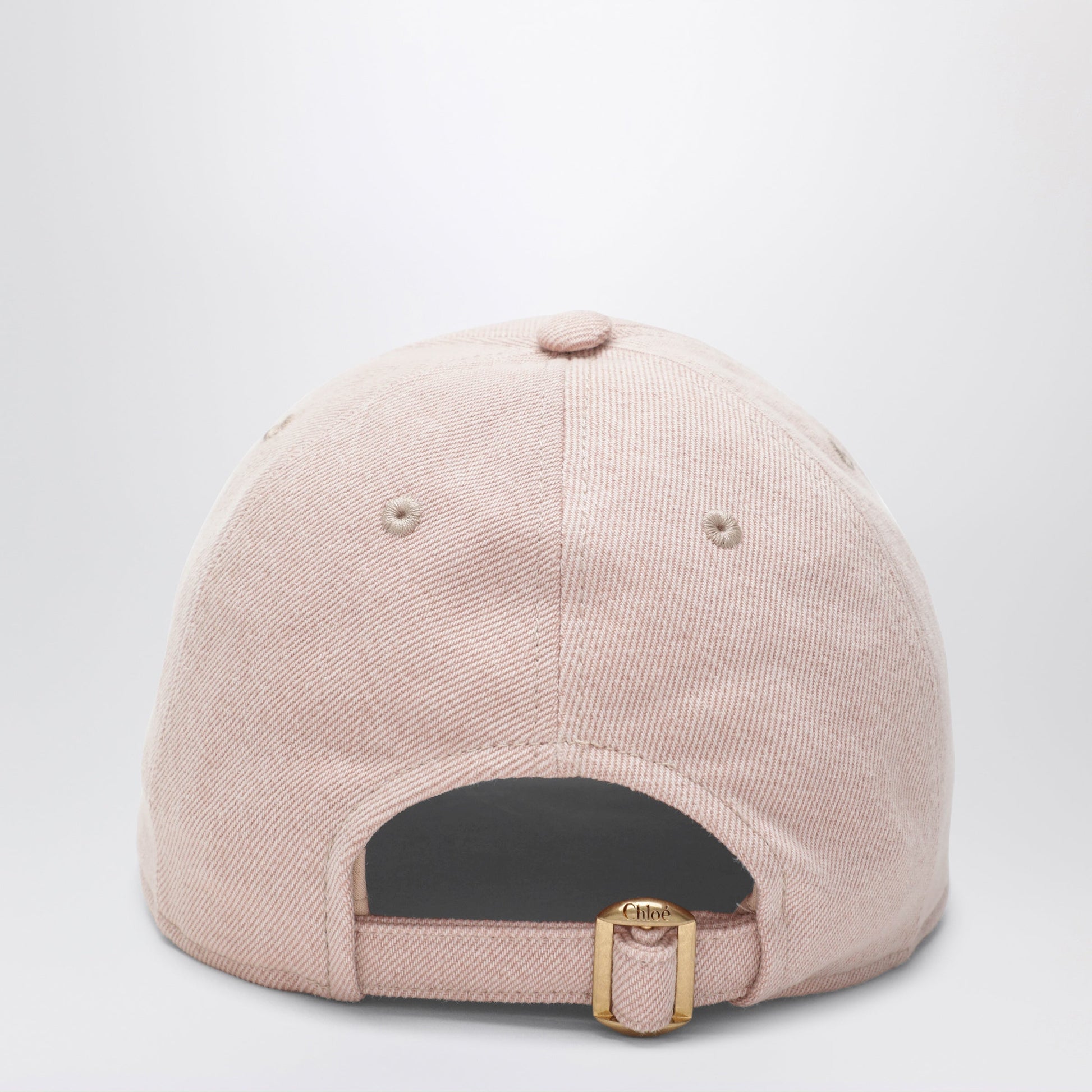 Chloe Pink Cotton Denim Baseball Cap Women CHLOE
