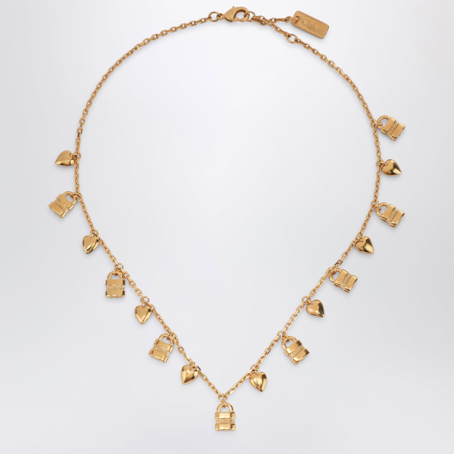 Chloe Paddington Necklace With Gold-Tone Brass Charms Women CHLOE