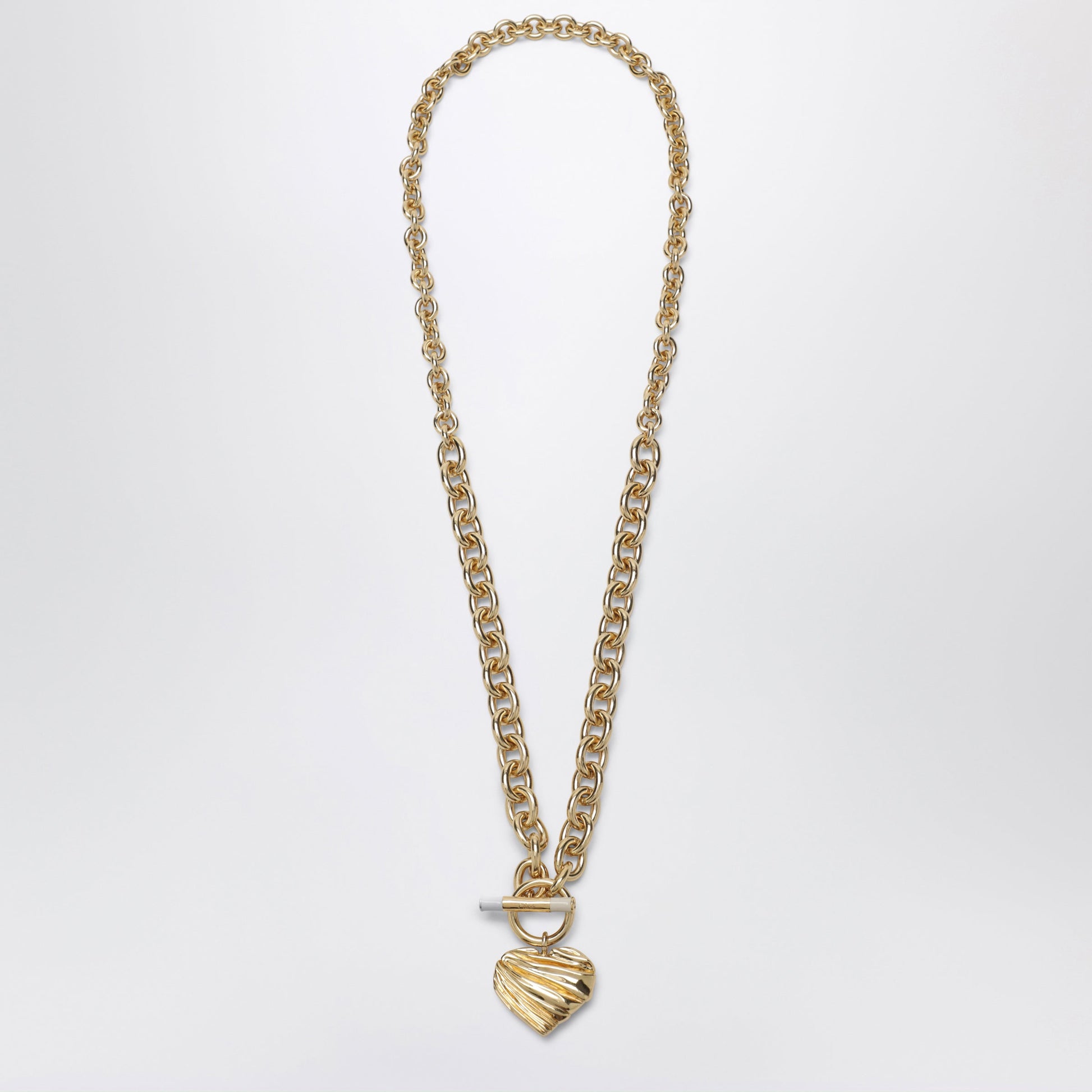 Chloe Gold/Ivory Heart Chain Necklace Women CHLOE