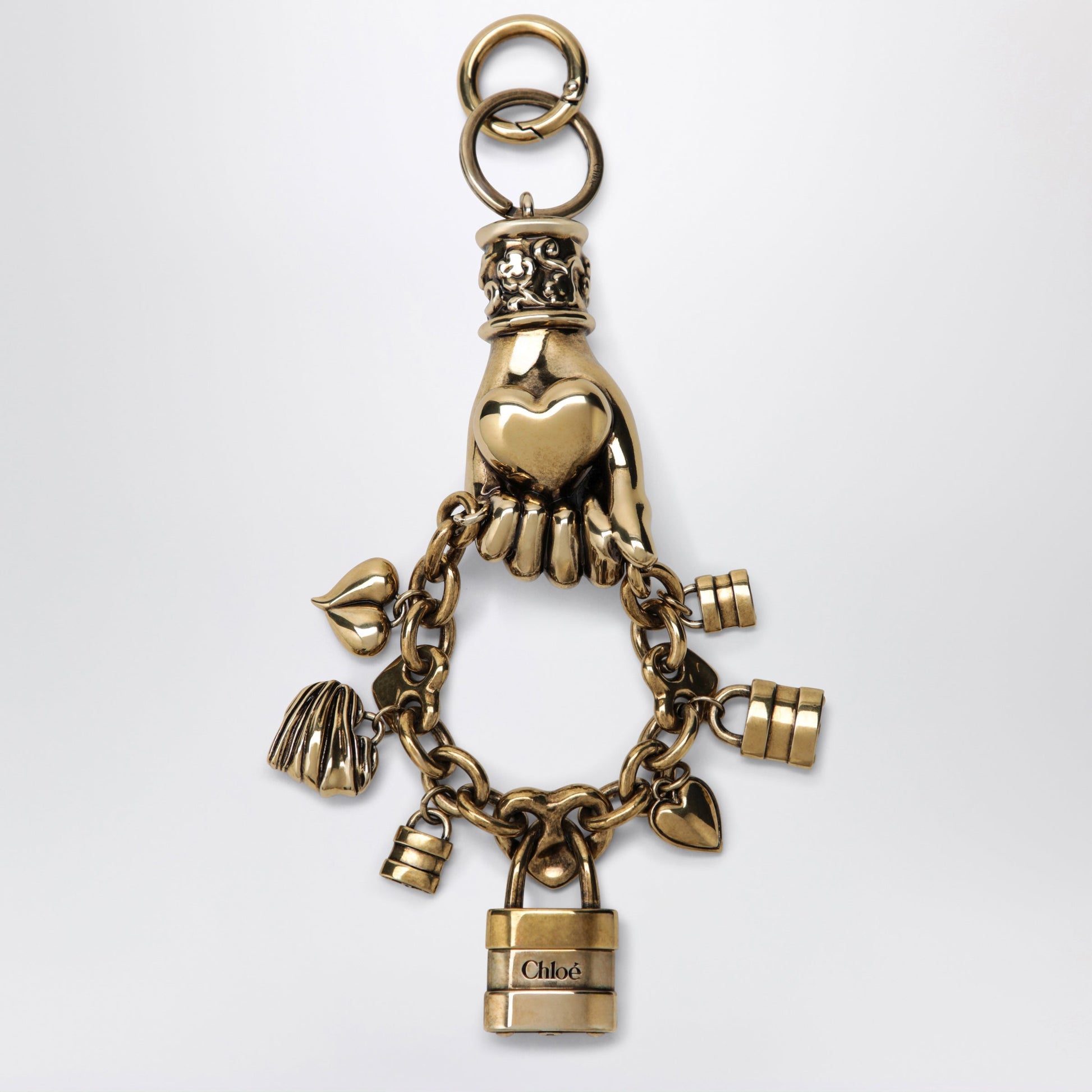 Chloe Chloe Symbols Hand & Heart Bag Charm Women CHLOE