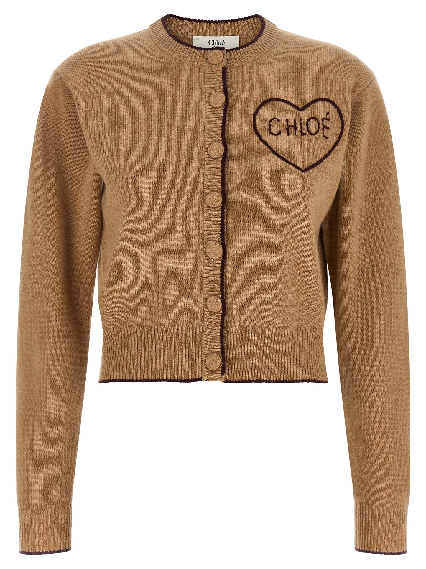Chloé Women Heart Intarsia Cardigan CHLOE