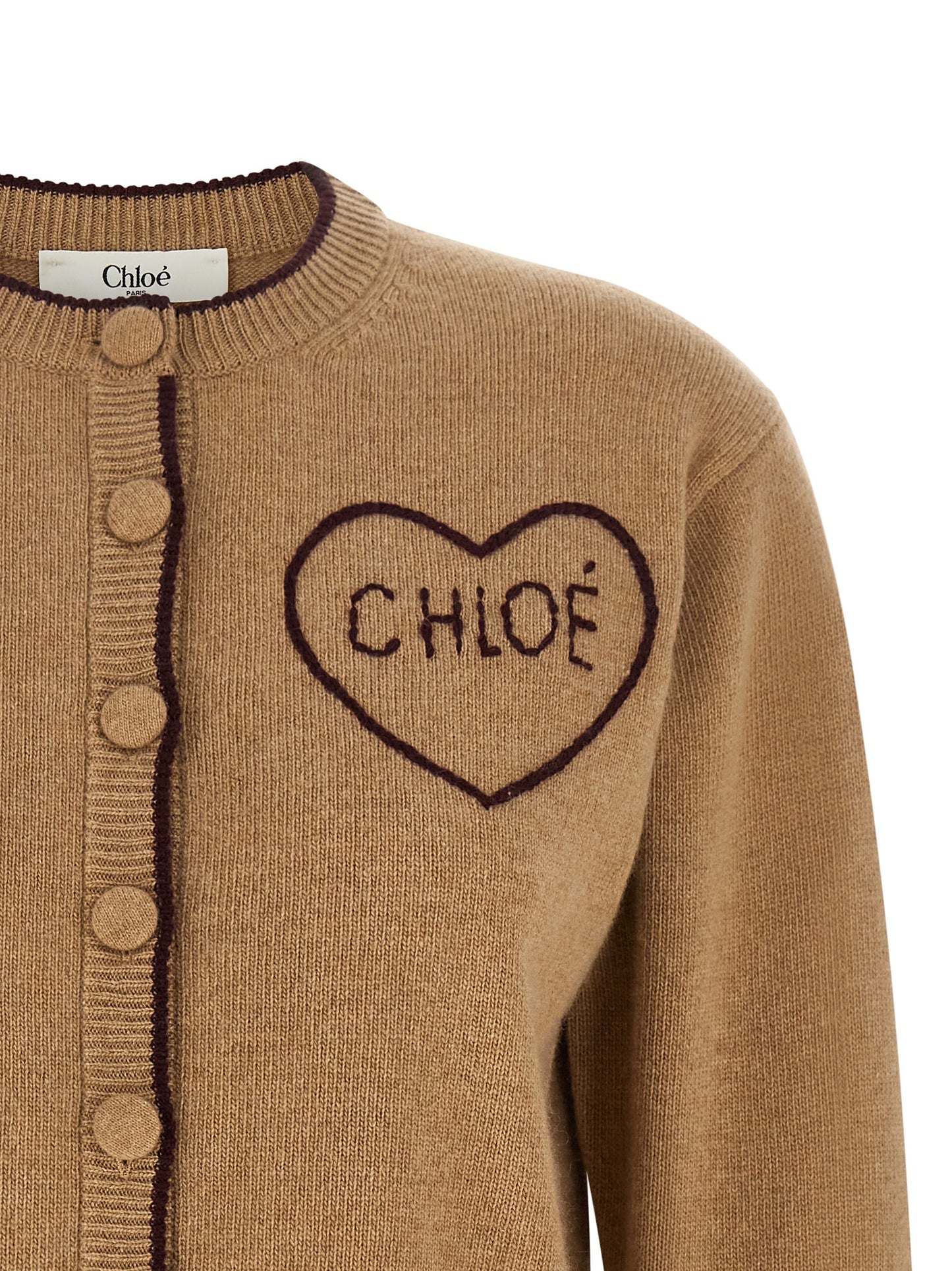 Chloé Women Heart Intarsia Cardigan CHLOE