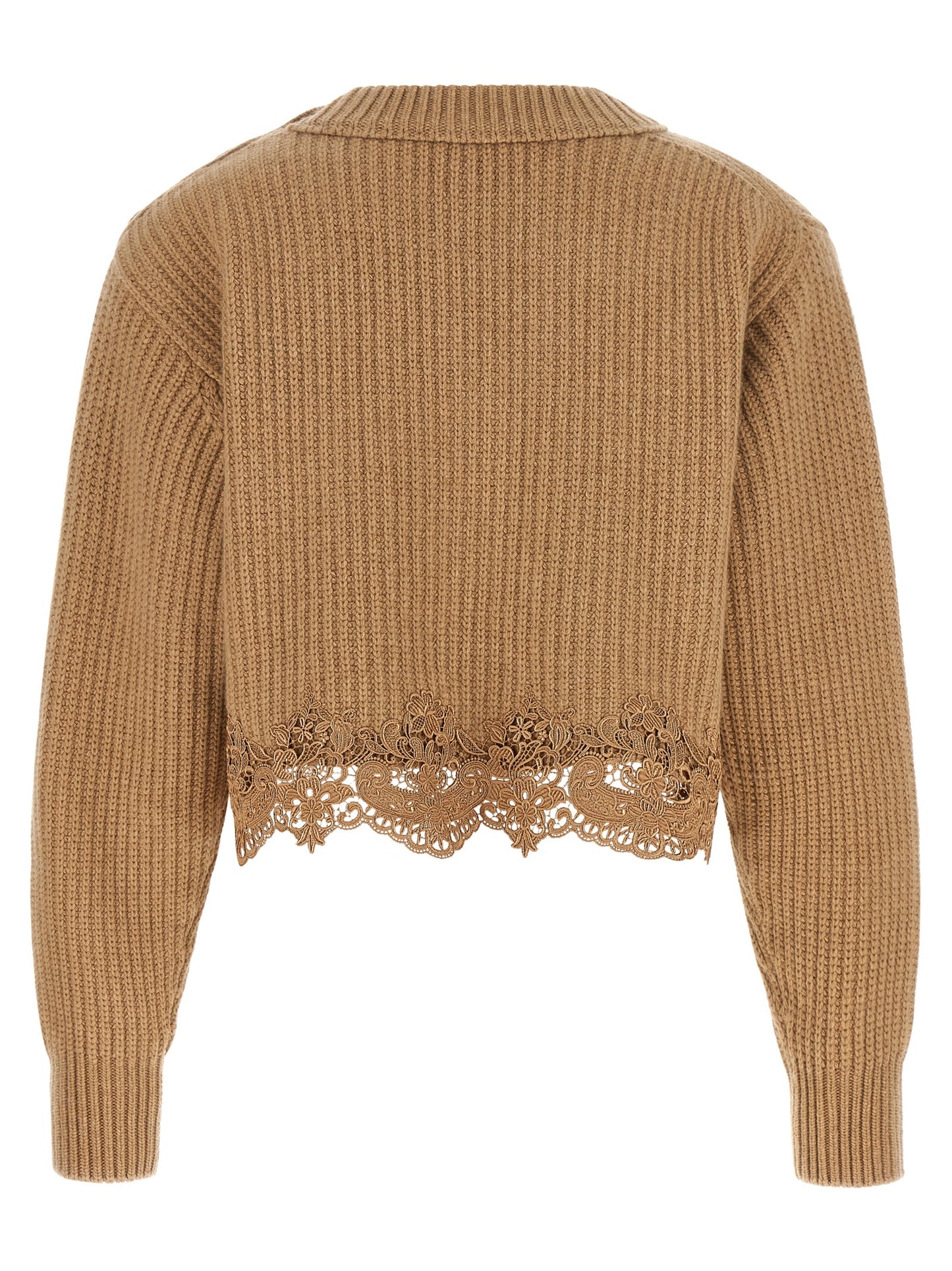 Chloé Women Cropped Lace Sweater CHLOE