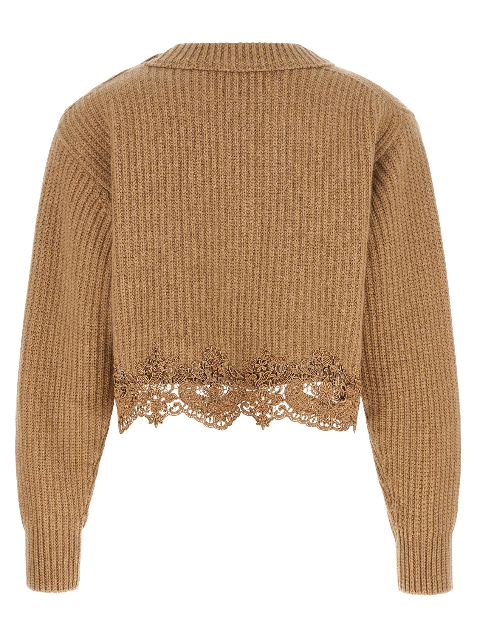Chloé Women Cropped Lace Sweater CHLOE