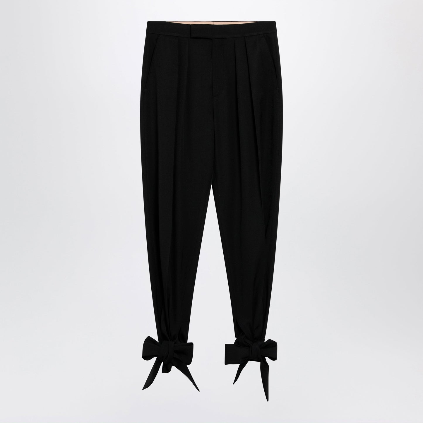 Chloe Black Pleated Fluid Crãªpe De Chine Trousers Women CHLOE