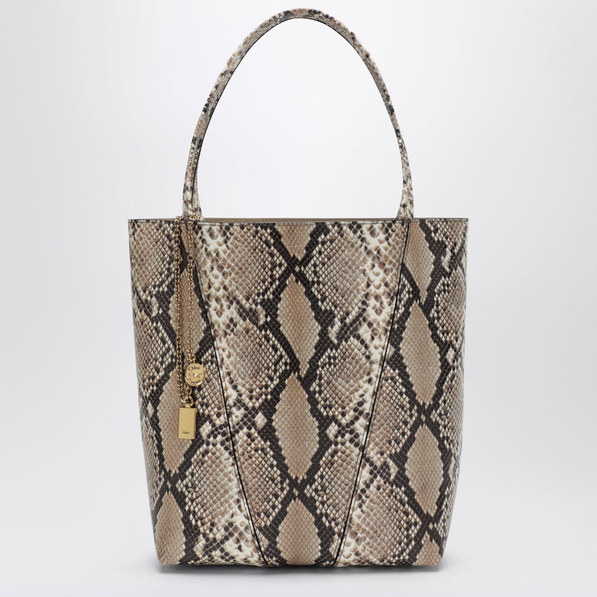 Chloe Large Chloe Spin Tote Bag In Python-Effect Leather Women CHLOE