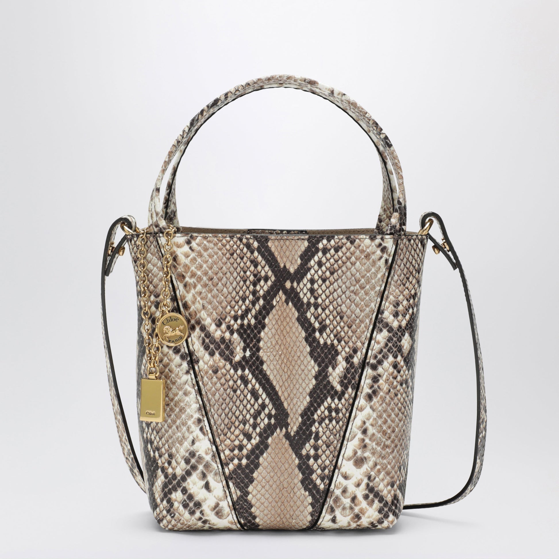 Chloe Small Chloe Spin Tote Bag In Python-Effect Leather Women CHLOE