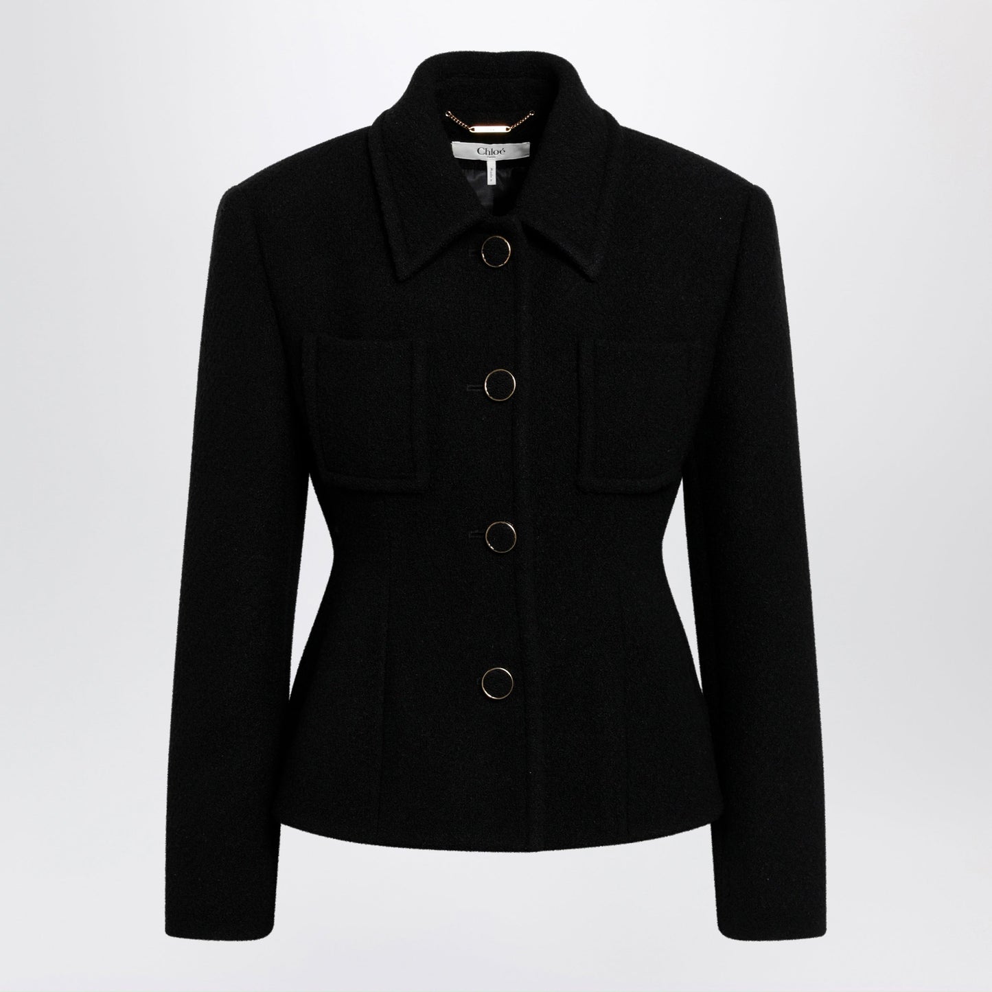 Chloe Black Wool-Blend Jacket Women CHLOE