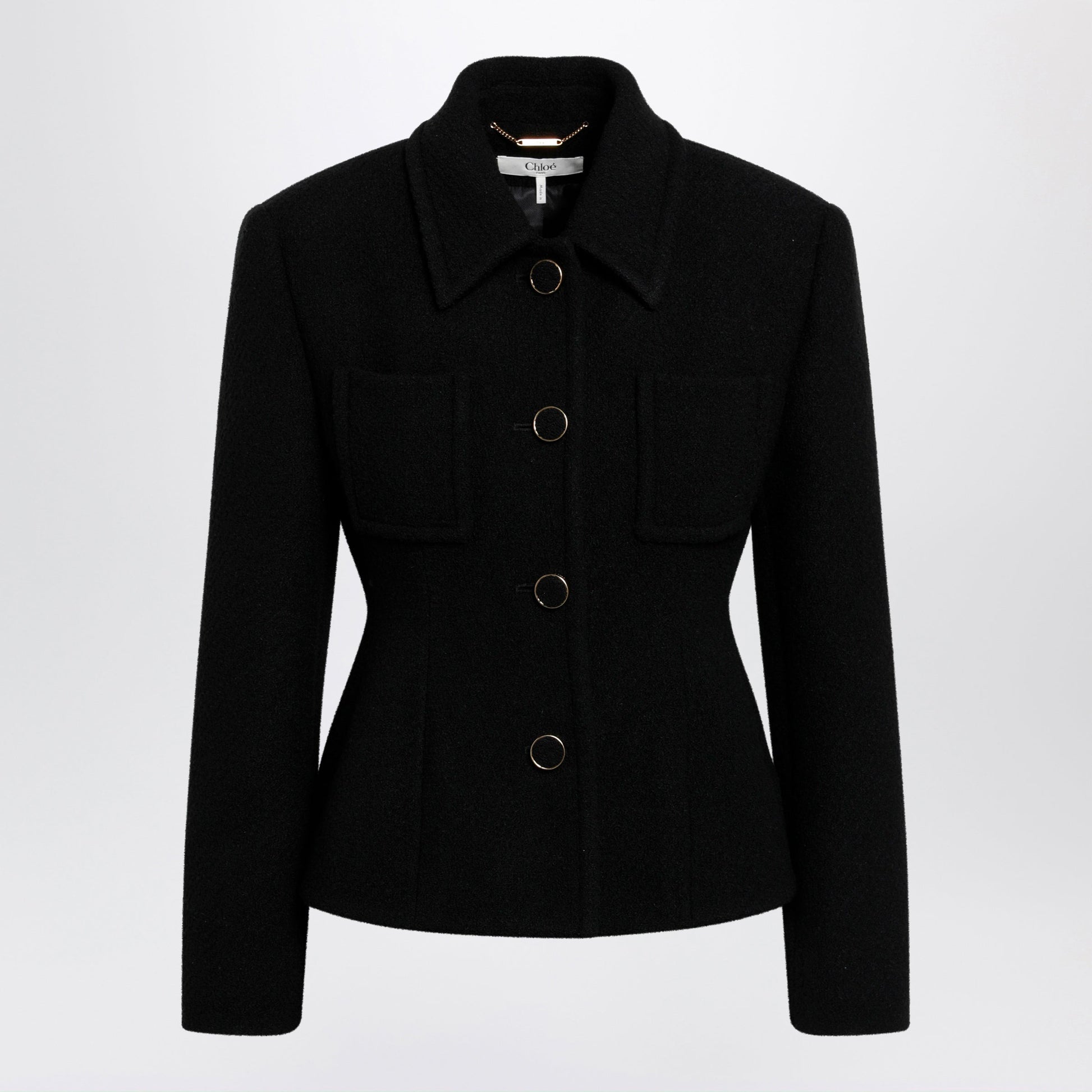 Chloe Black Wool-Blend Jacket Women CHLOE